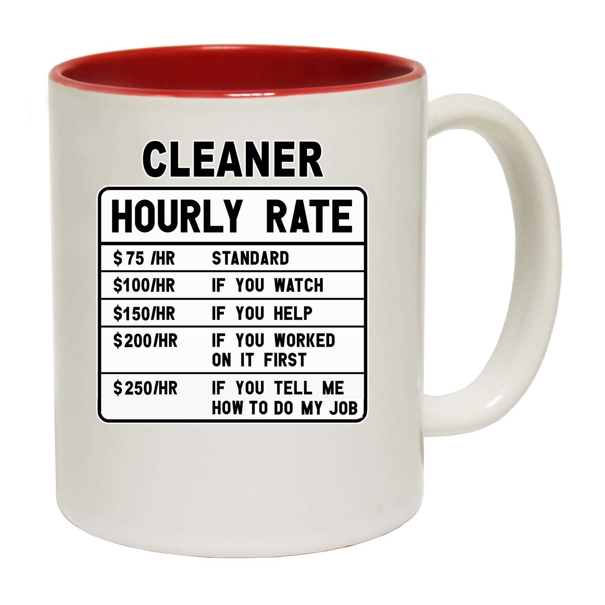 Cleaner Hourly Rate - Funny Coffee Mug