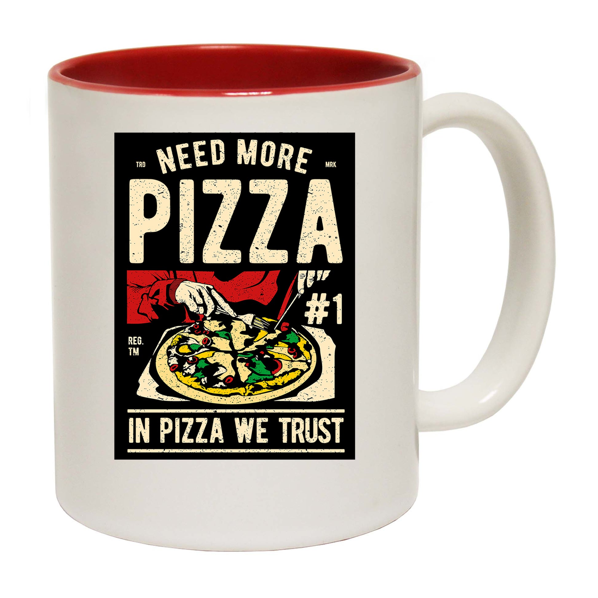 In Pizza We Trust - Funny Coffee Mug