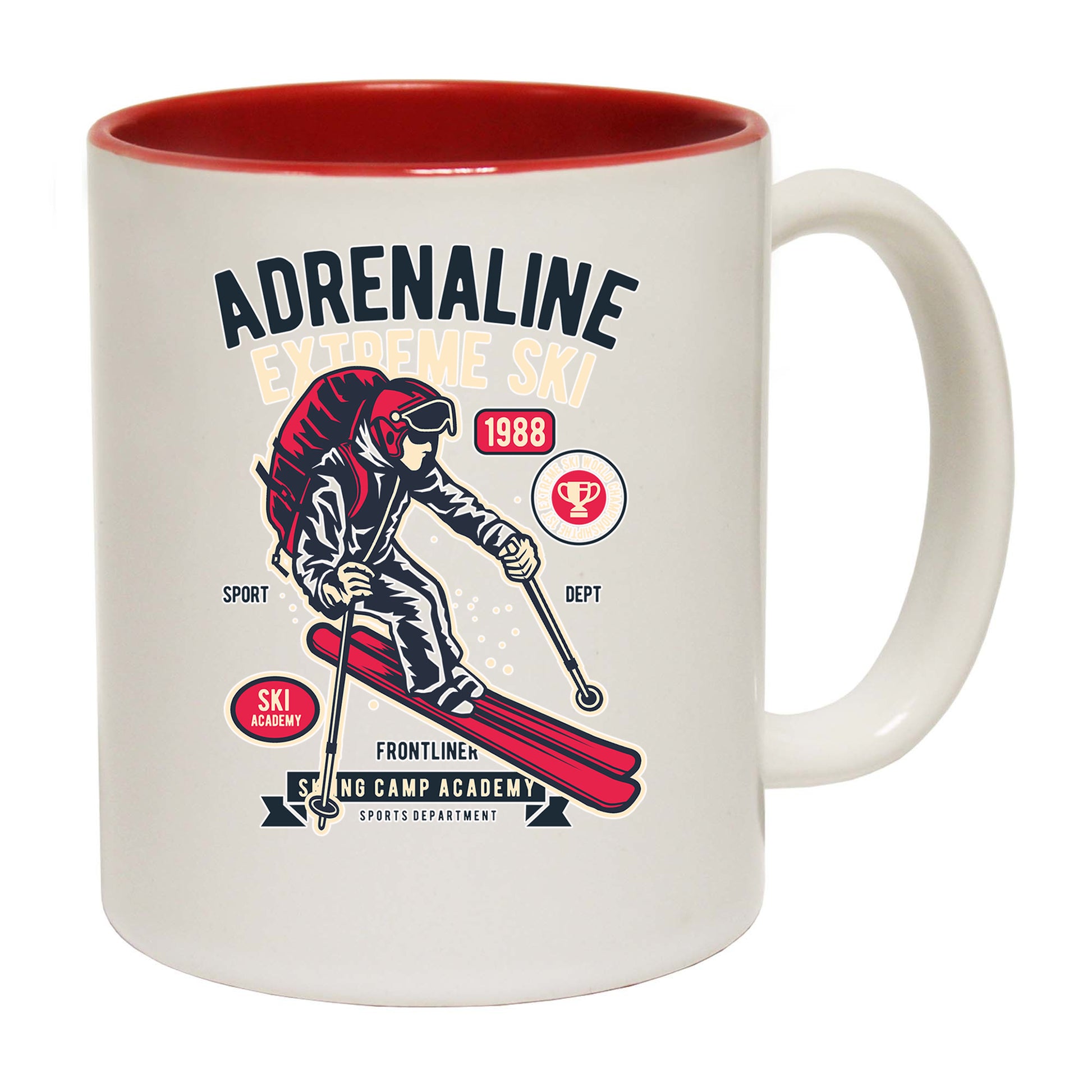 Adrenaline Extreme Ski Skiing - Funny Coffee Mug