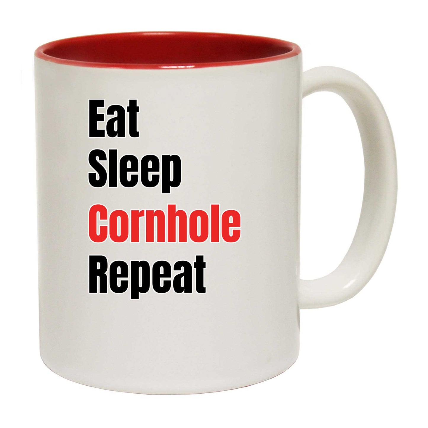 Eat Sleep Cornhole Repeat - Funny Coffee Mug