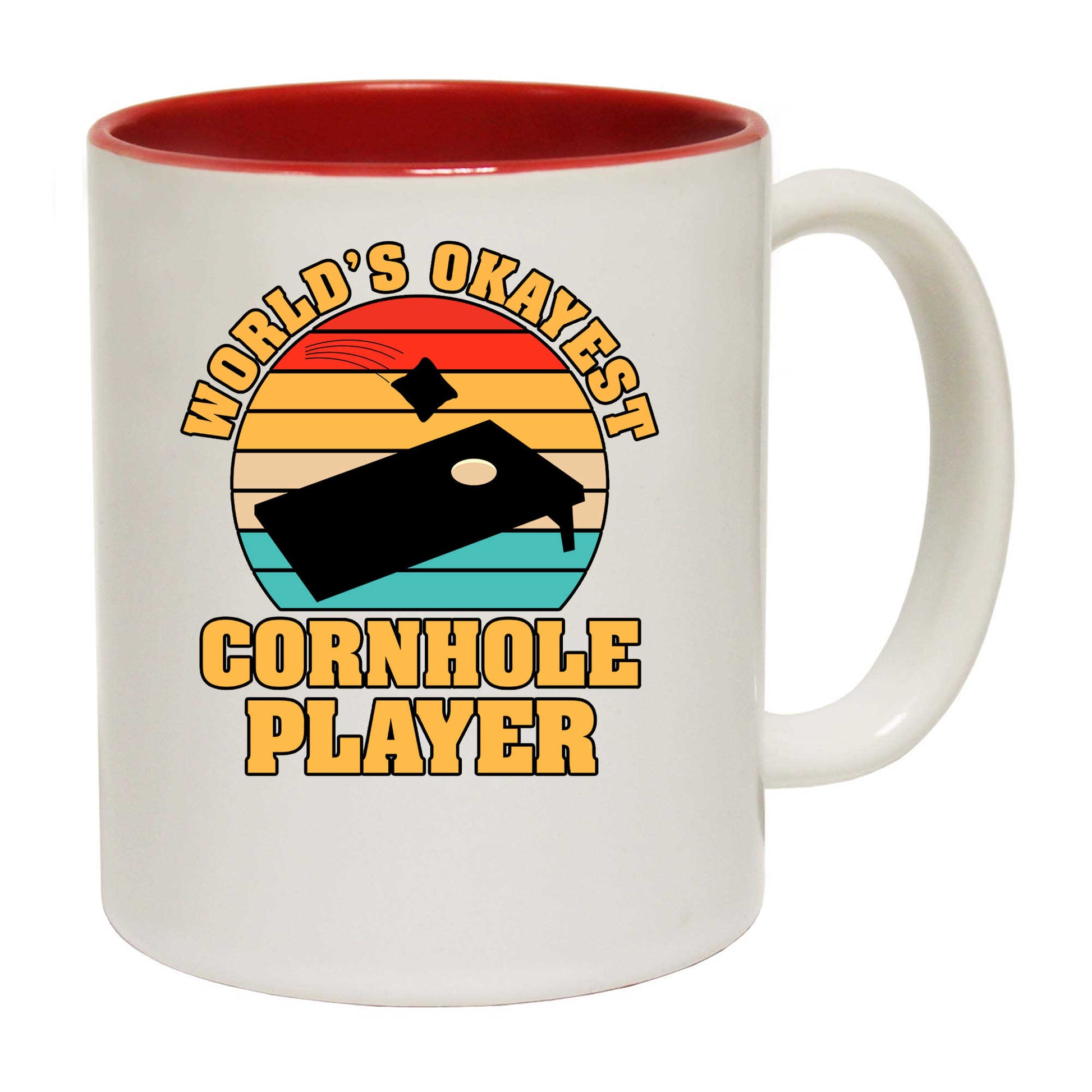 Worlds Okayest Cornhole Player - Funny Coffee Mug