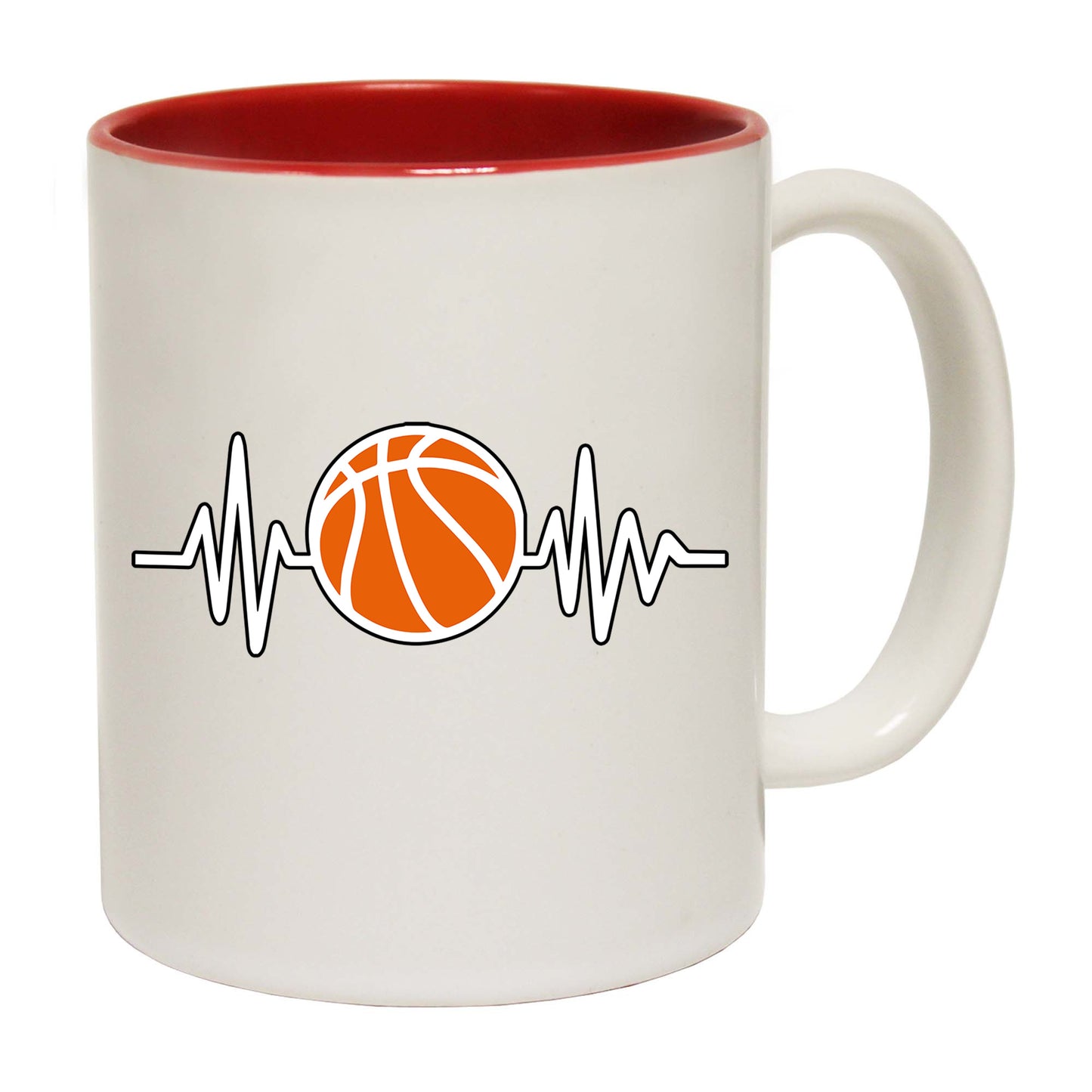 Heartbeat Basketball Sports - Funny Coffee Mug