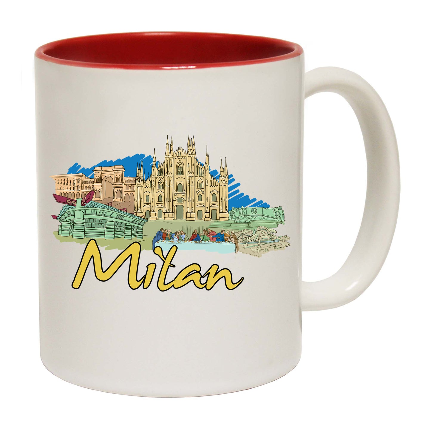 Milan Italy Country Flag Destination - Funny Coffee Mug