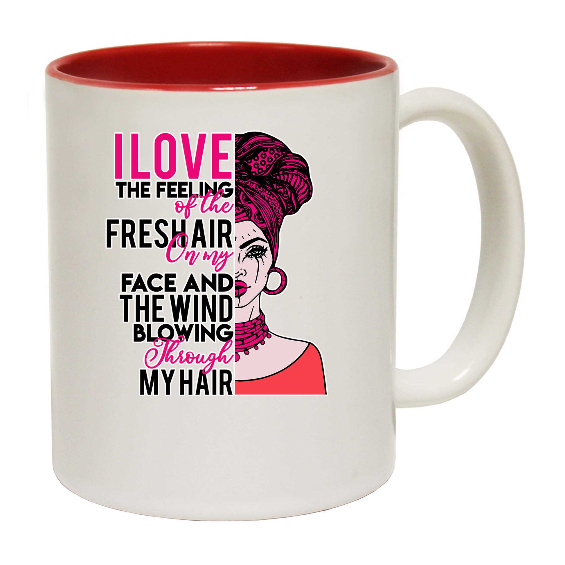 I Love The Feeling Of The Freshair Afro - Funny Coffee Mug