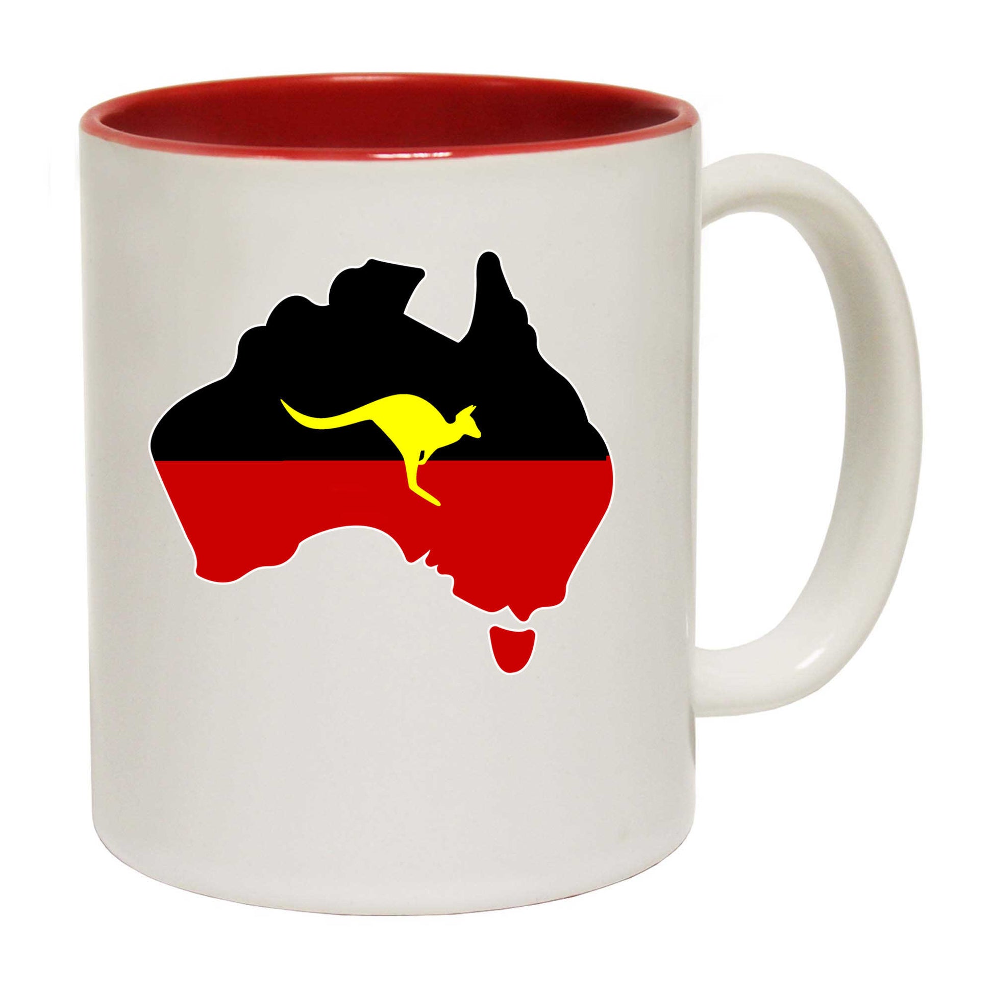 Aboriginal Flag Australia Country Kagaroo - Funny Coffee Mug