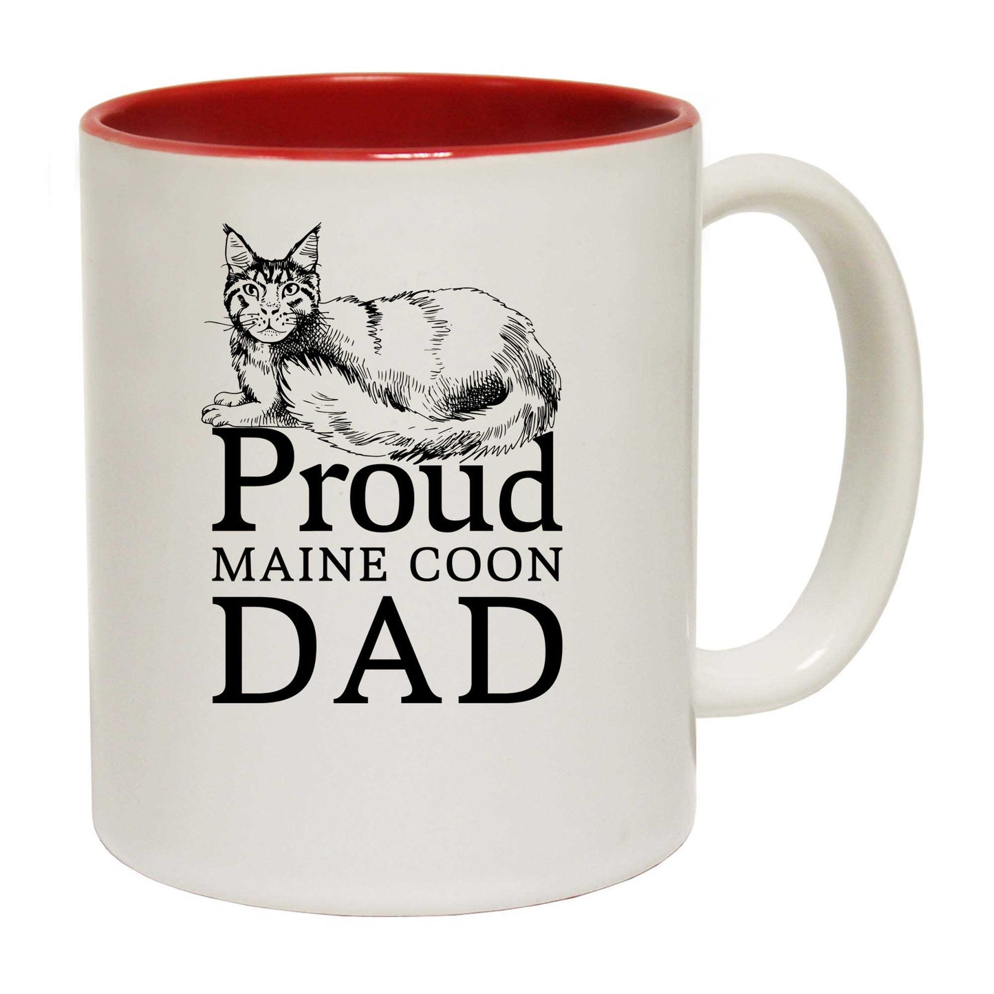 Proud Maine Coon Cat Dad Cats - Funny Coffee Mug