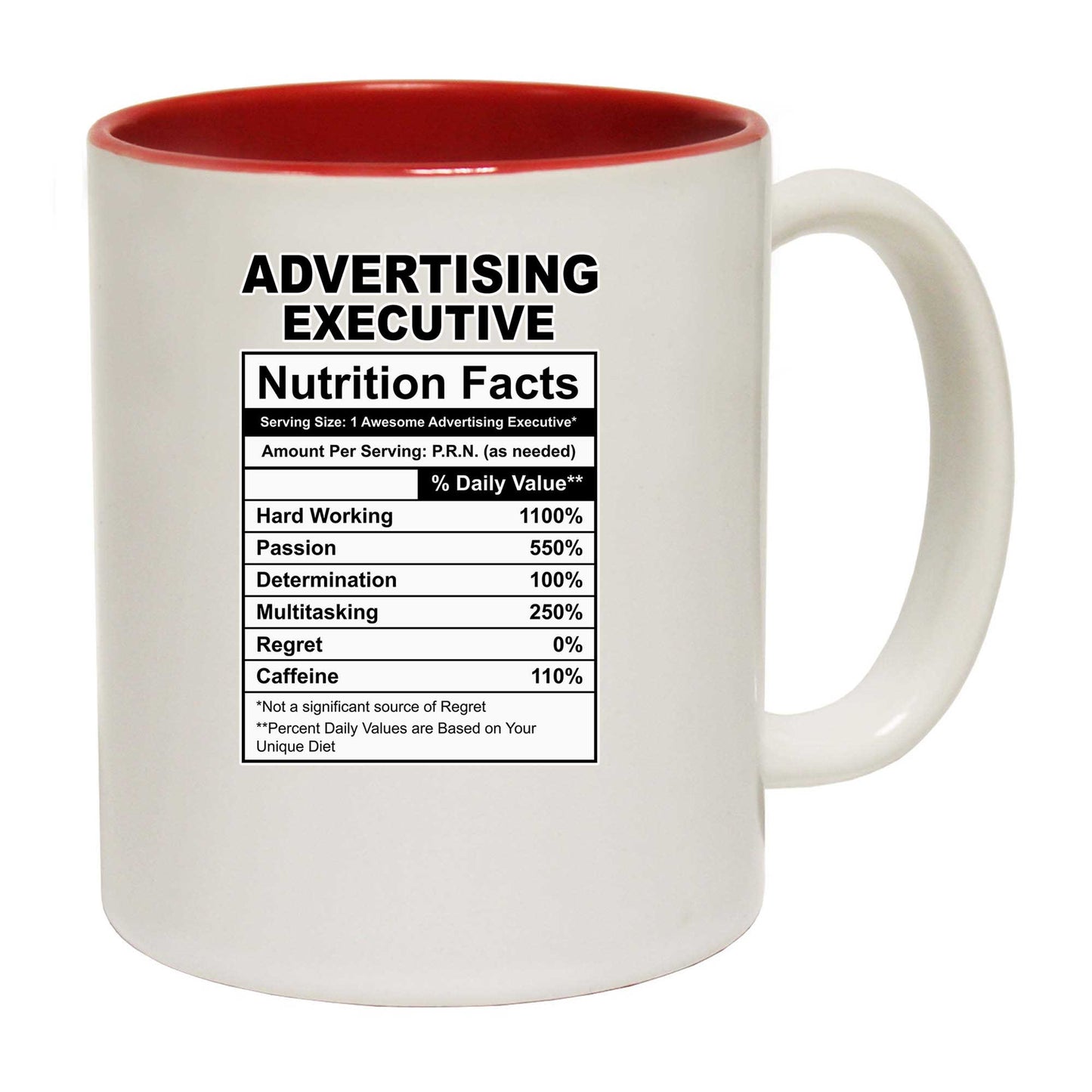 Advertising Executive Nutrition Facts - Funny Coffee Mug