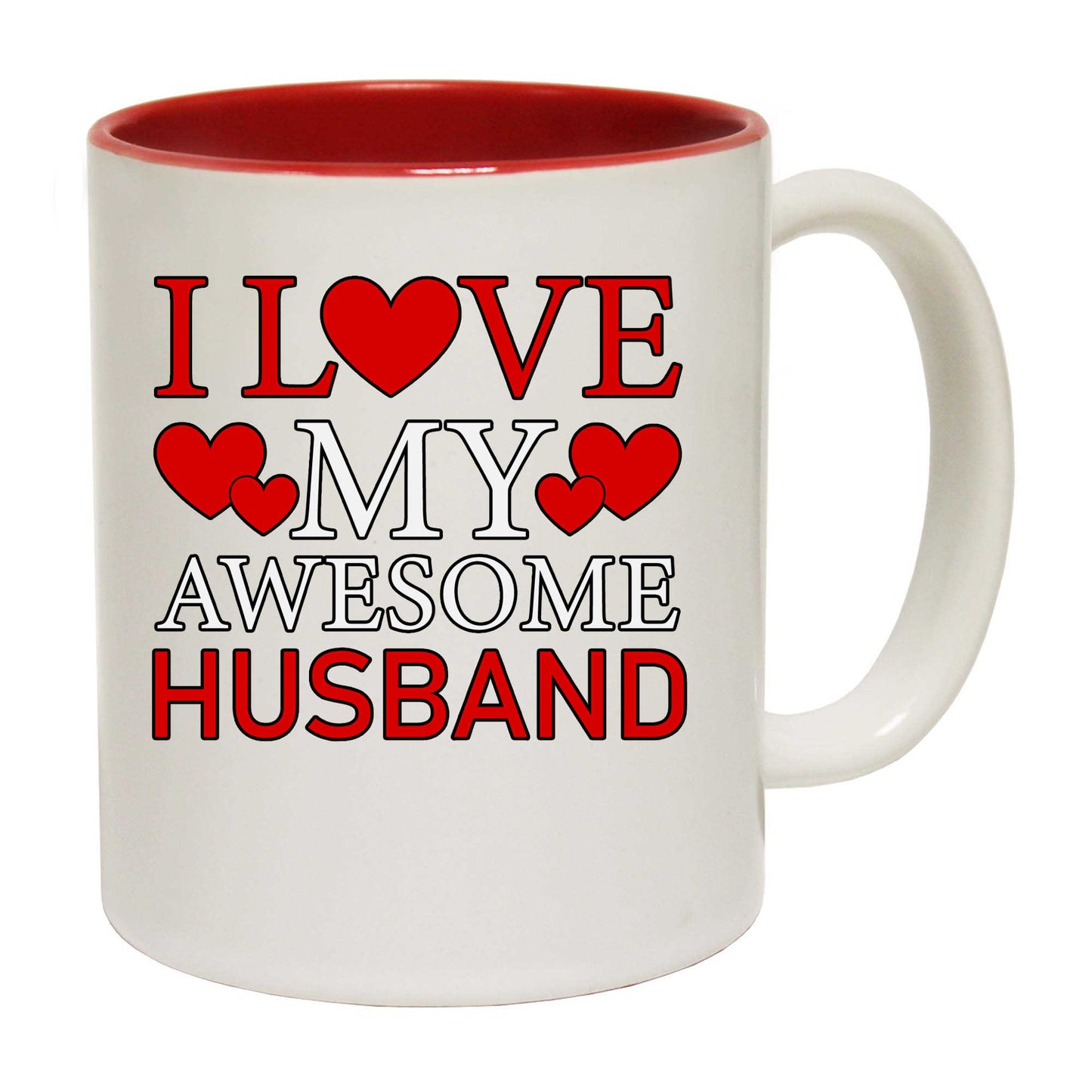 I Love My Awesome Husband Valentines Day - Funny Coffee Mug