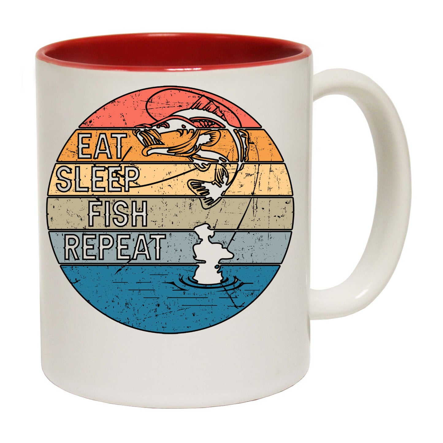 Eat Sleep Fish Repeat Fishing Angling - Funny Coffee Mug