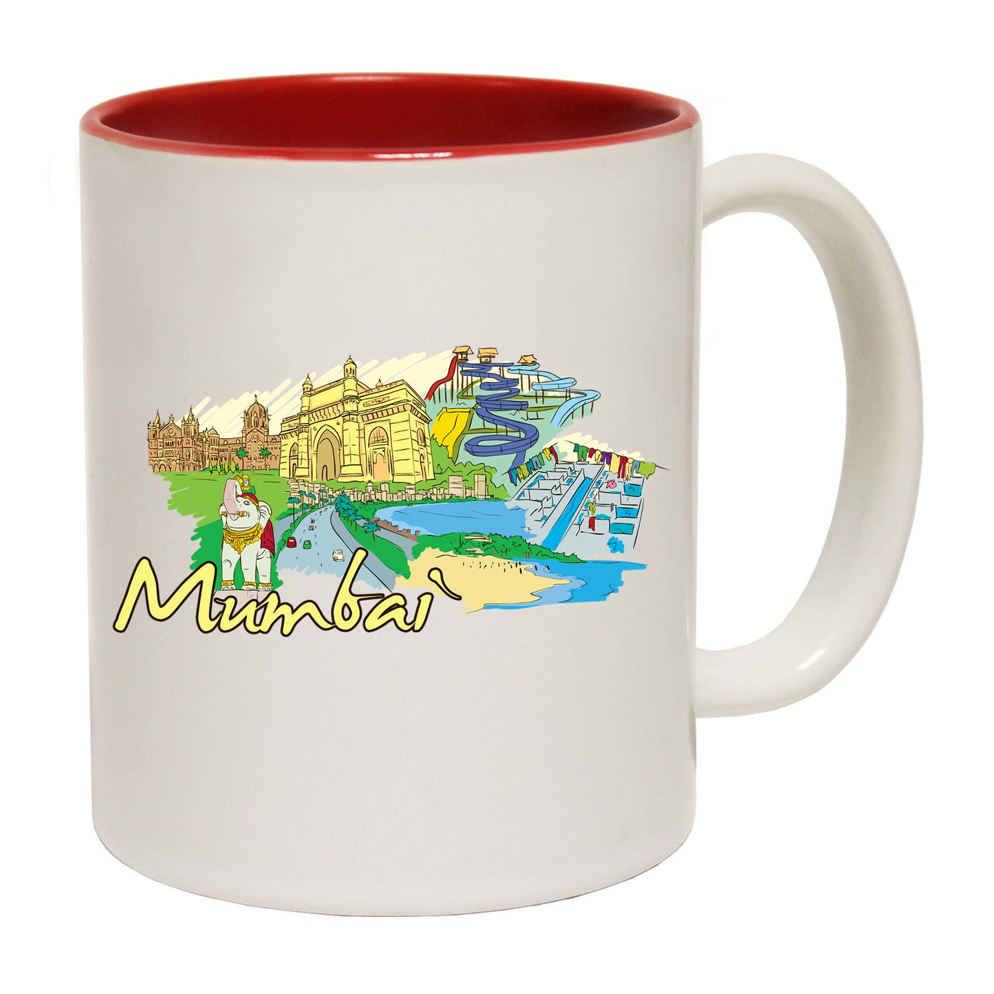 Mumbai India Country Flag Destination - Funny Coffee Mug