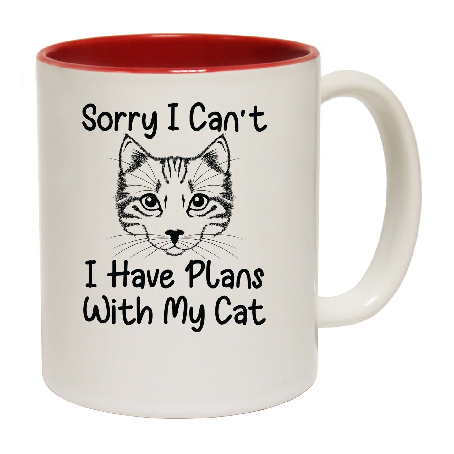 Sorry I Cant Plans With My Cat Kitten Pussy Cats - Funny Coffee Mug