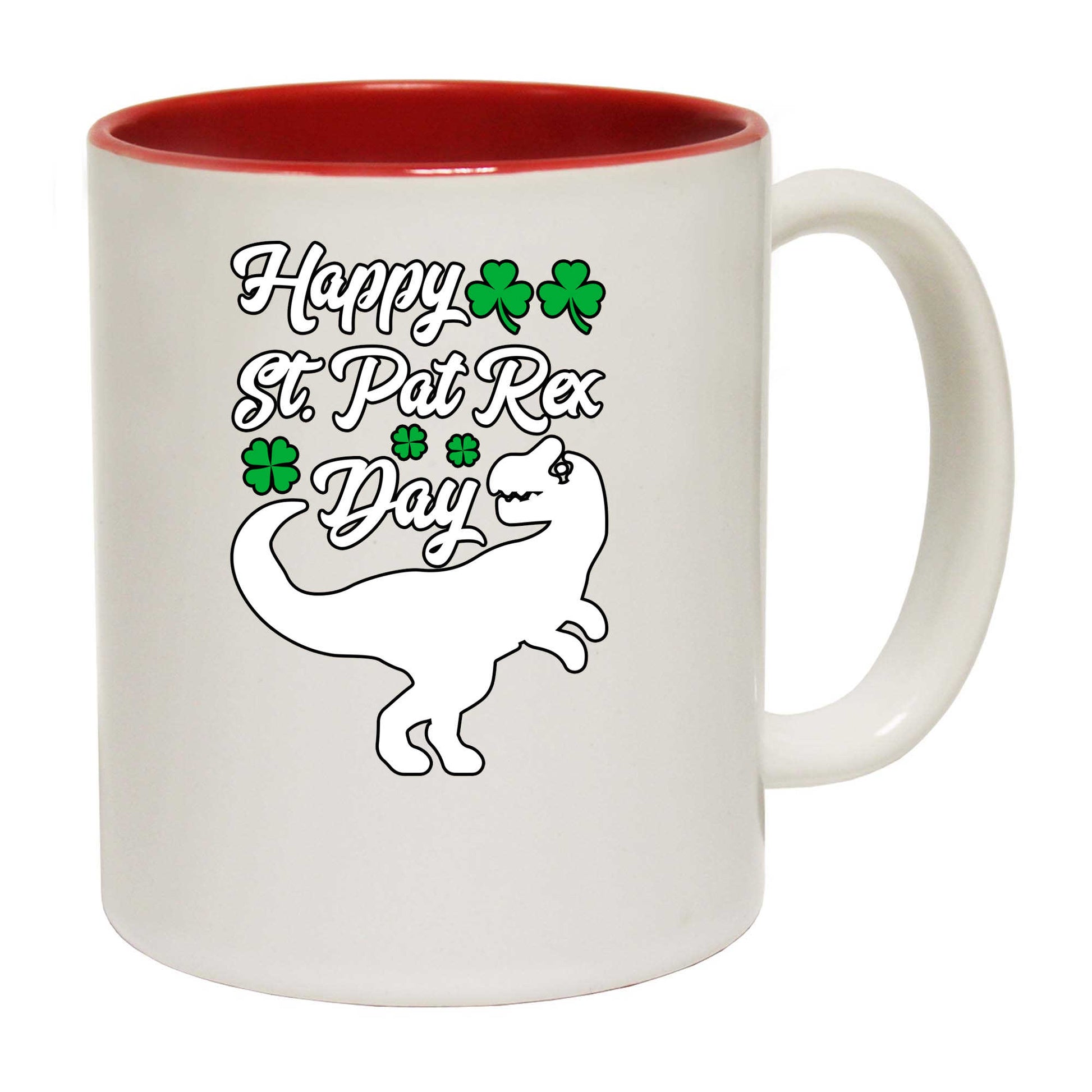 Happy St Patricks Day T Rex Dinosaur Irish - Funny Coffee Mug