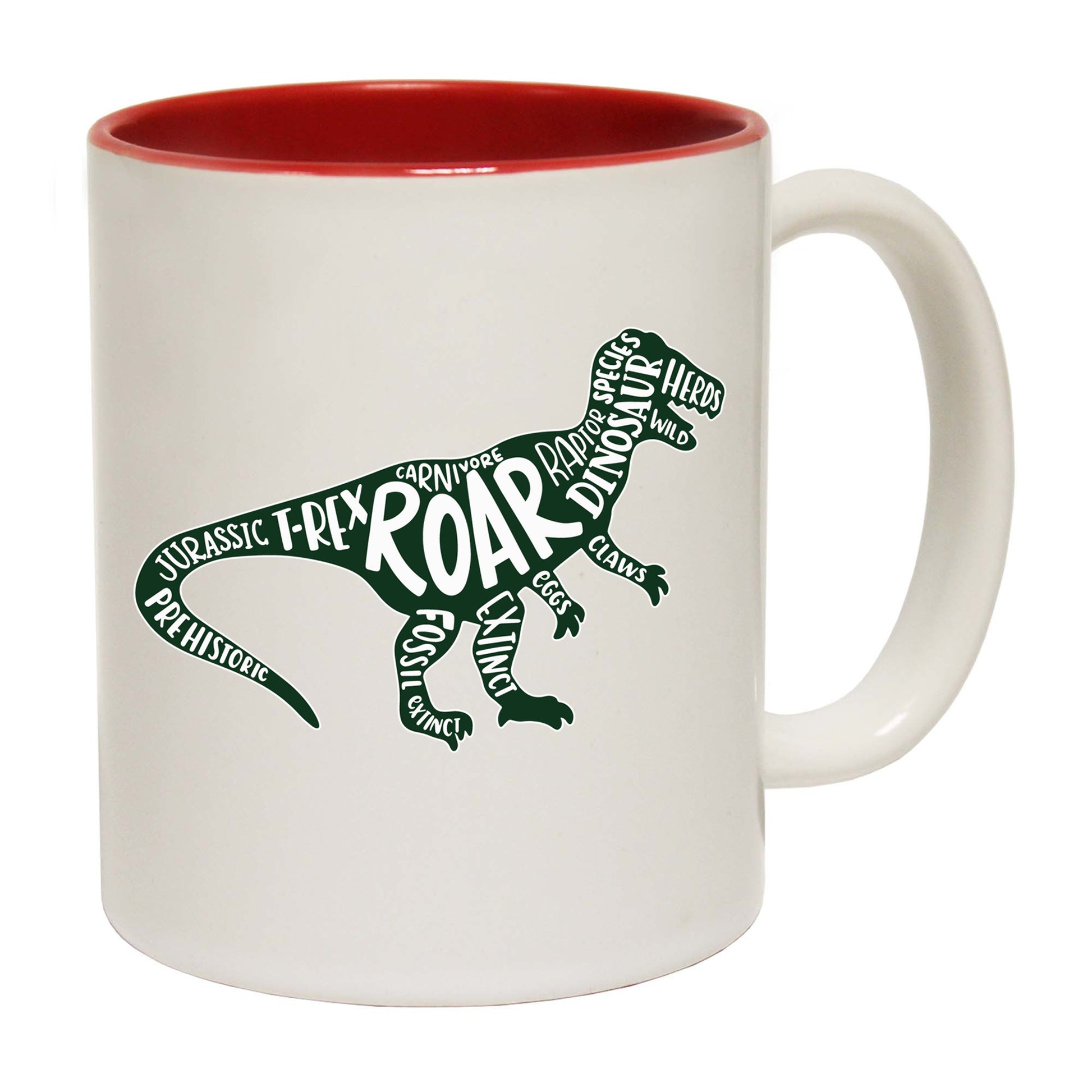 Roar Dinosaur T Rex Words Dino - Funny Coffee Mug