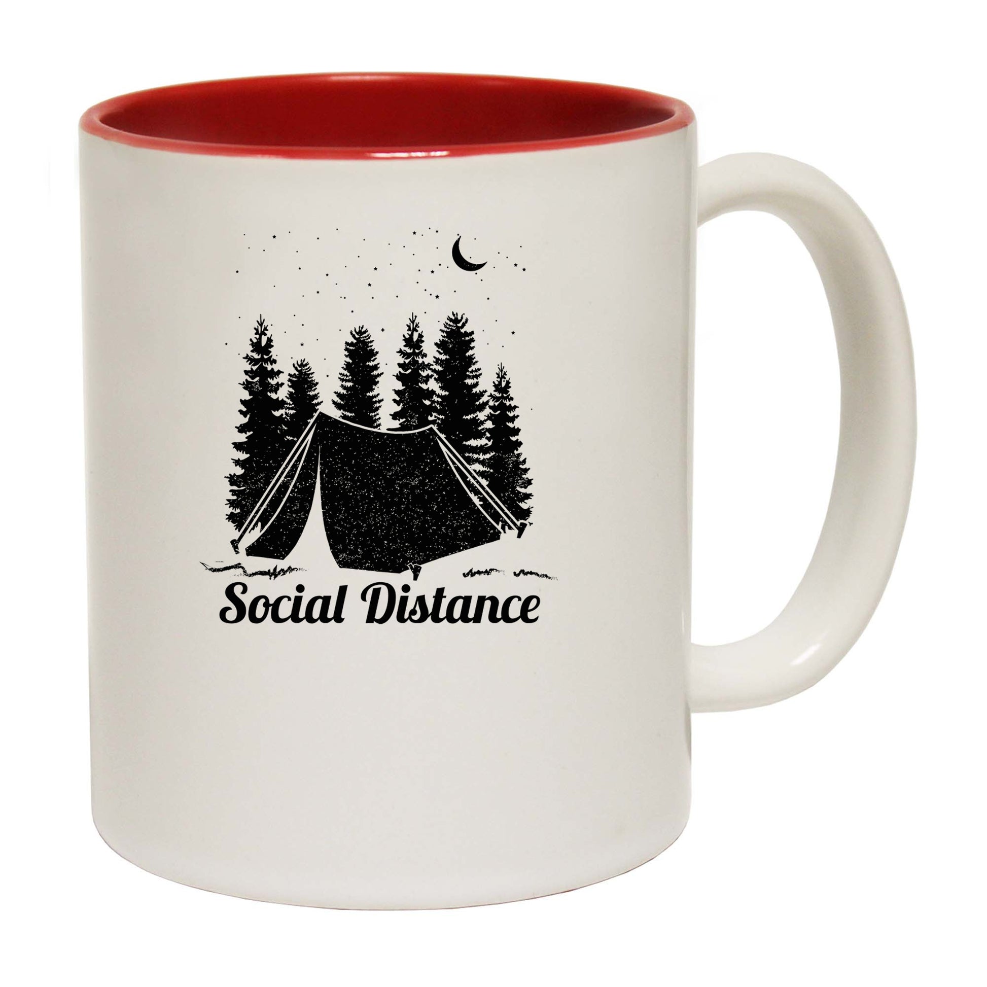 Social Distancing Tent Camping - Funny Coffee Mug