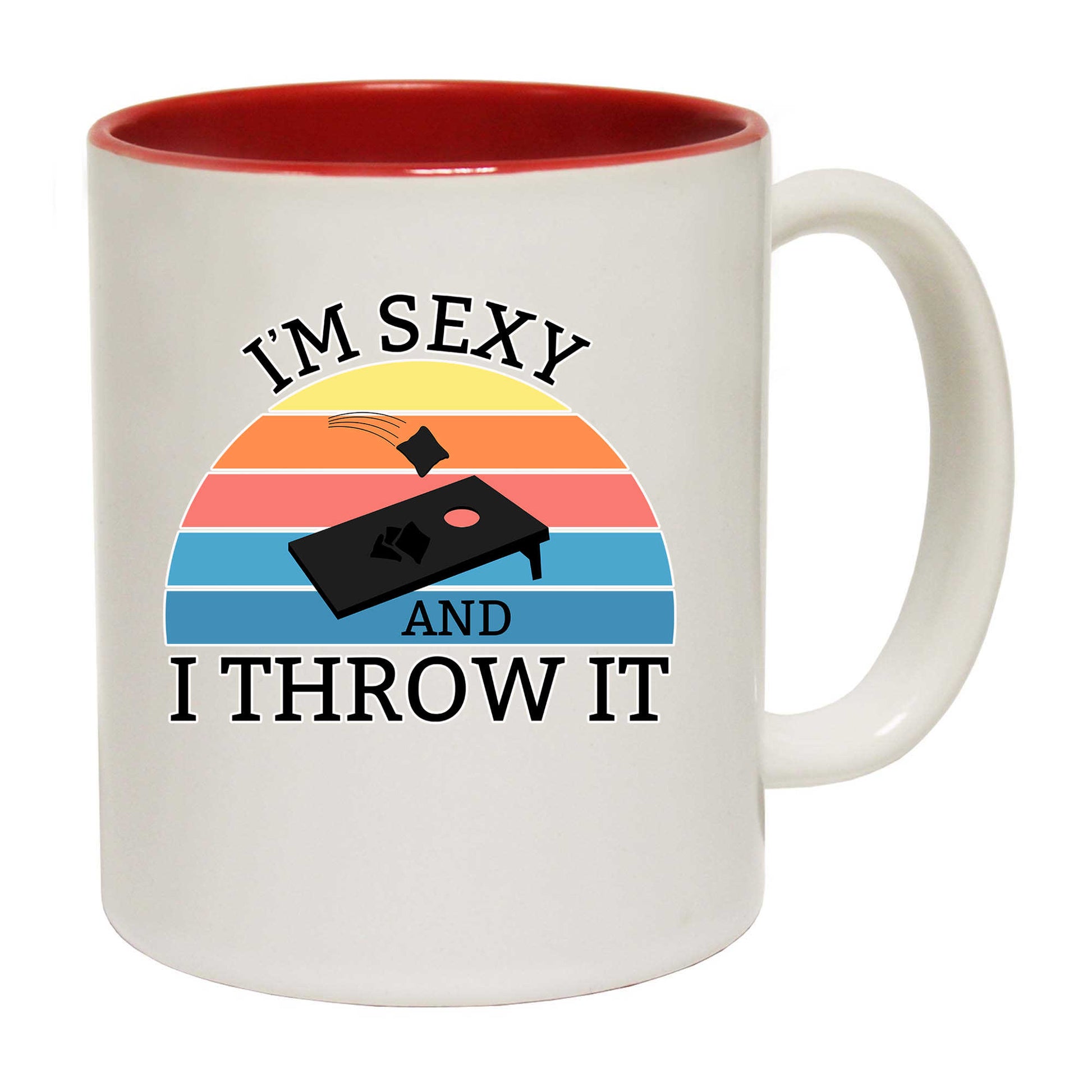 Im Sexy And I Throw It Cornhole - Funny Coffee Mug