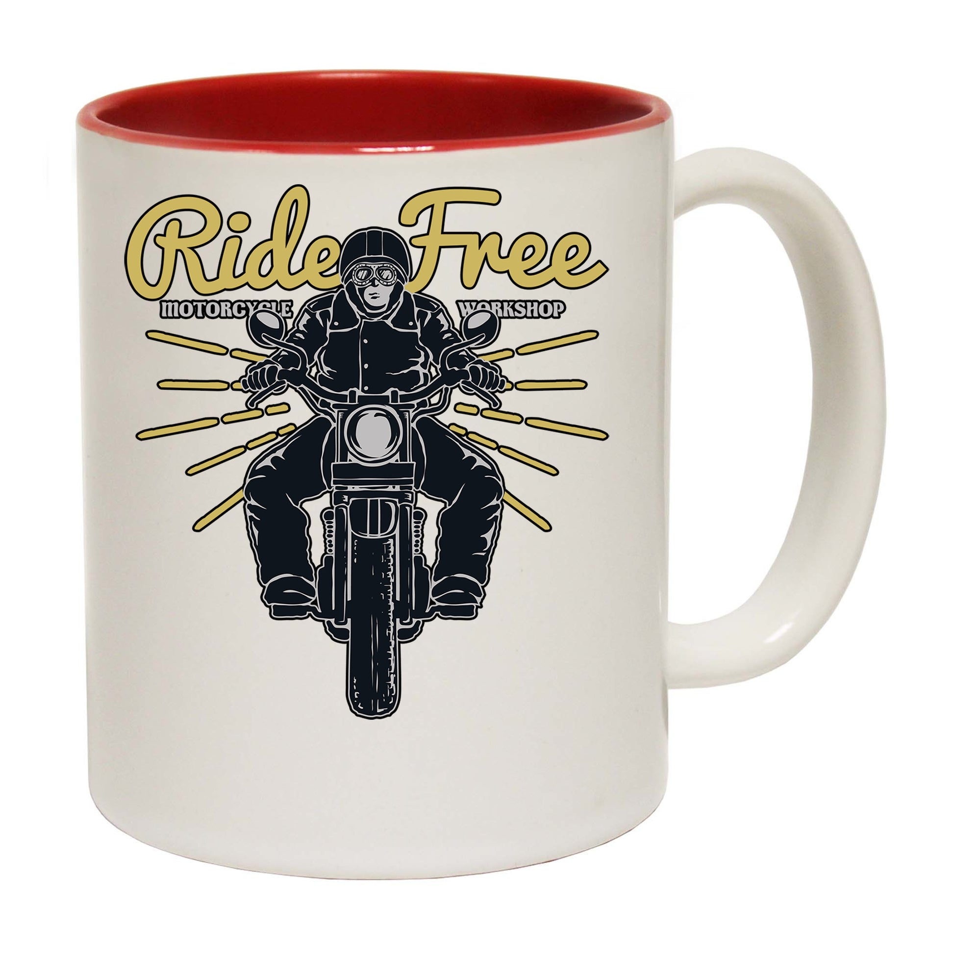 Ride Free Motorcycle Workshop Motorbike - Funny Coffee Mug