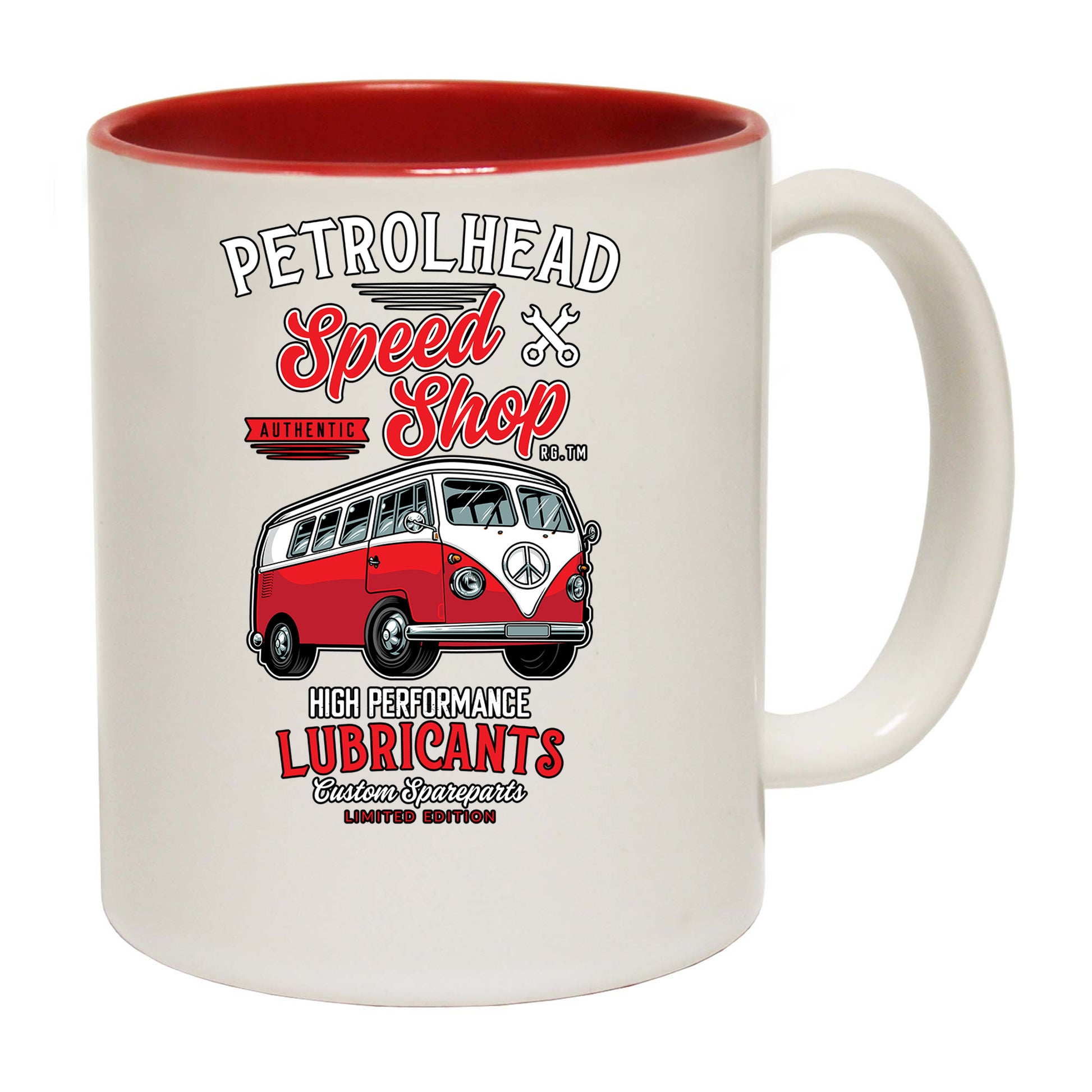 Petrol Head Speed Shop Camper Retro - Funny Coffee Mug