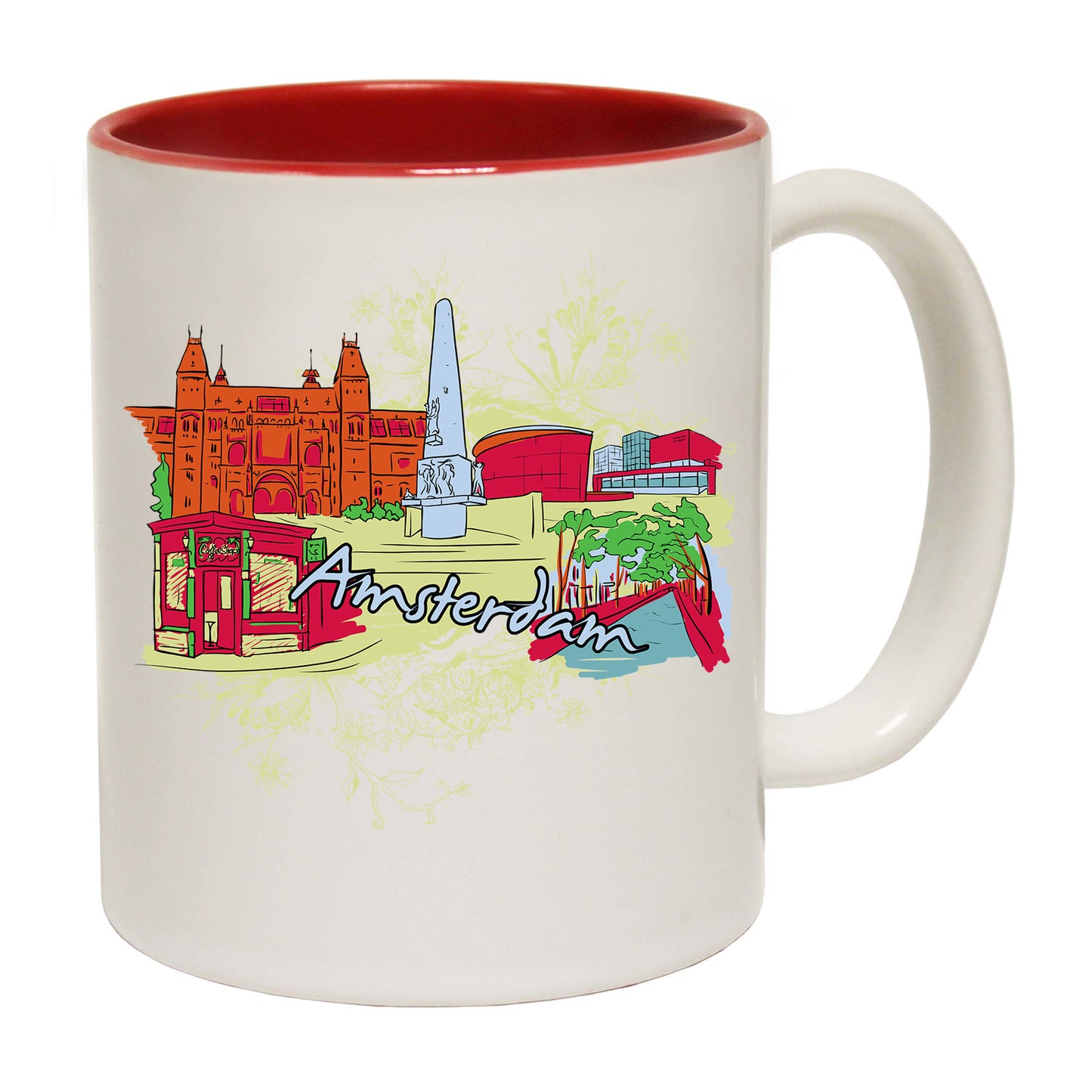 Amsterdam Netherlands Country Flag Destination - Funny Coffee Mug