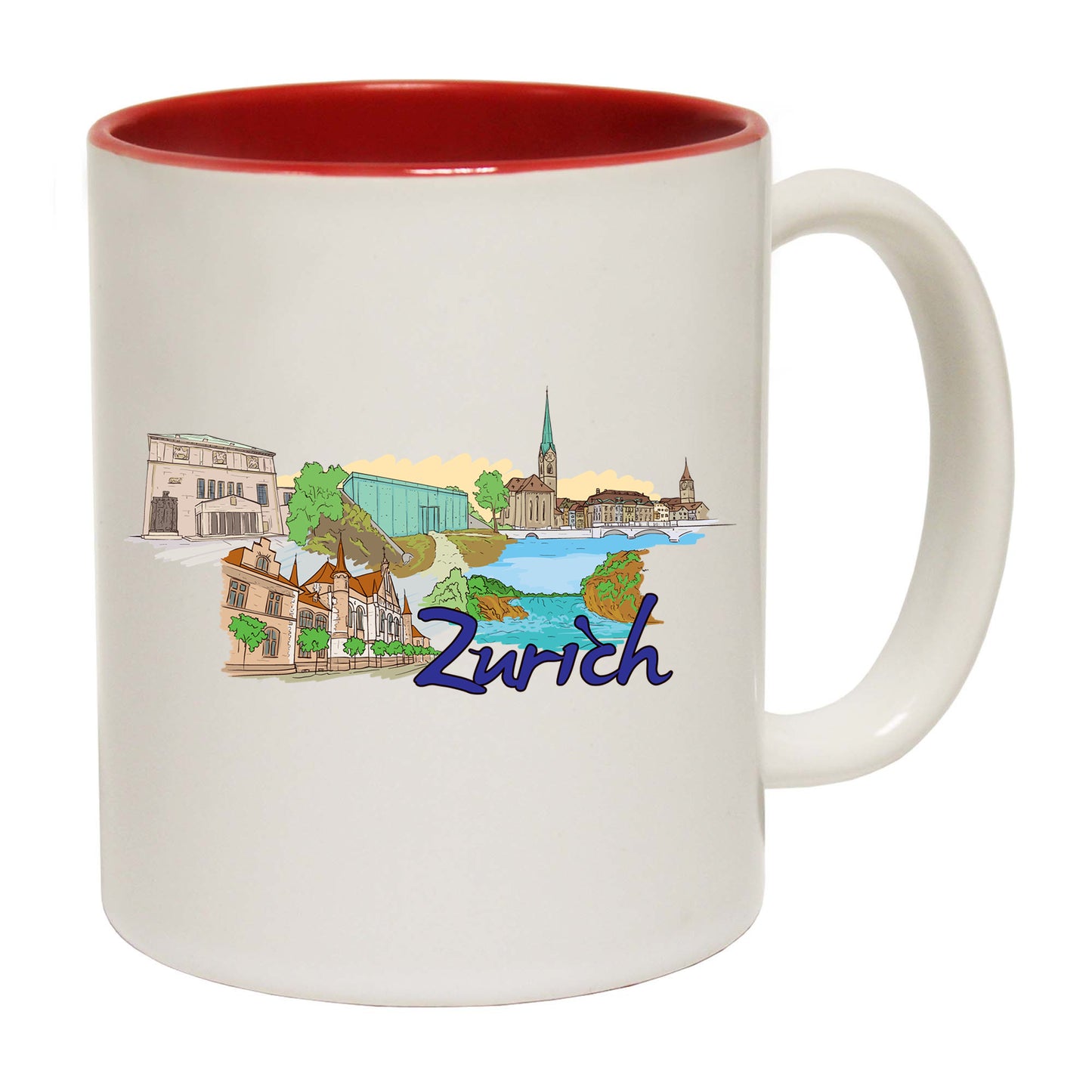 Zurich Switzerland Country Flag Destination - Funny Coffee Mug