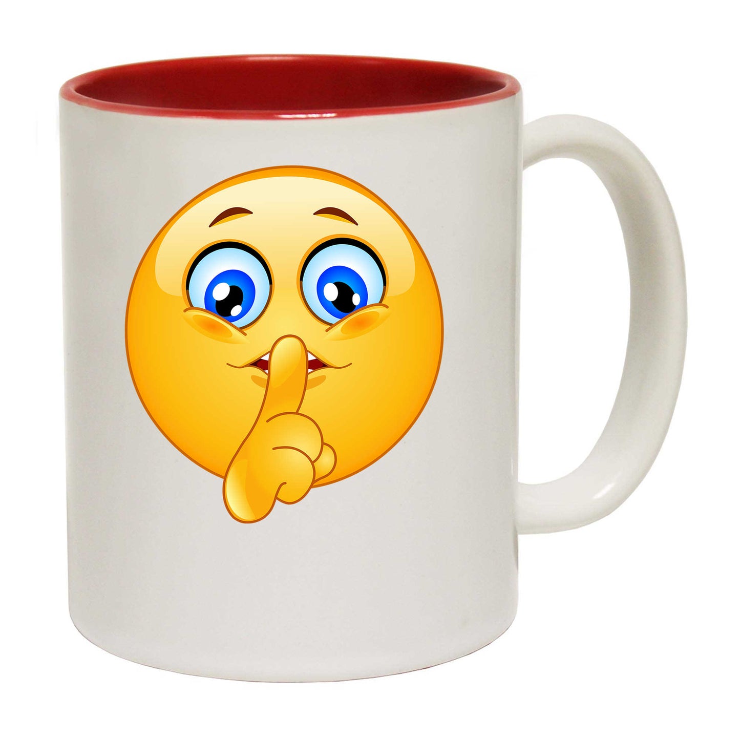 Shhh Emoticon Smile Face Icon - Funny Coffee Mug