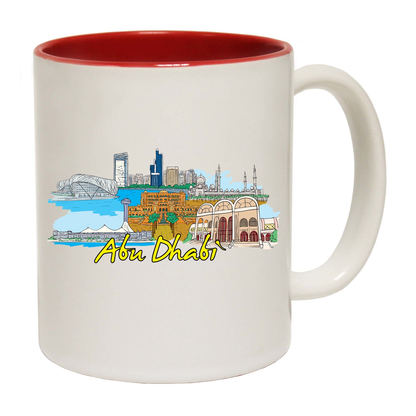 Abu Dhabi Arab Emirates Country Flag Destination - Funny Coffee Mug