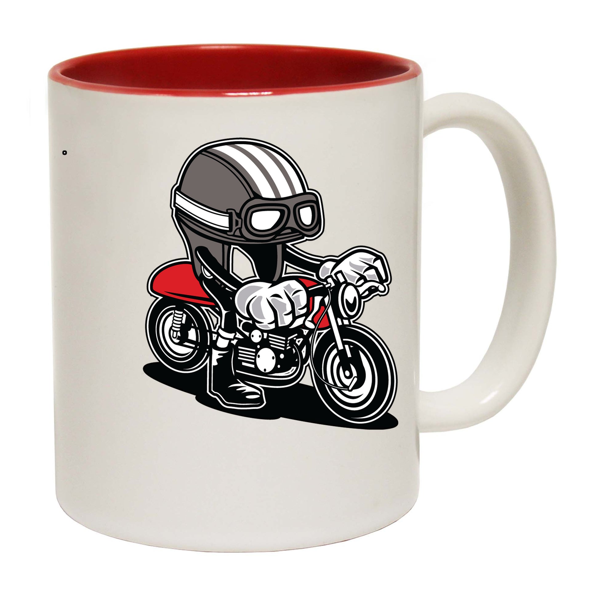 Cartoon Racer Motorbike Motorcycle - Funny Coffee Mug