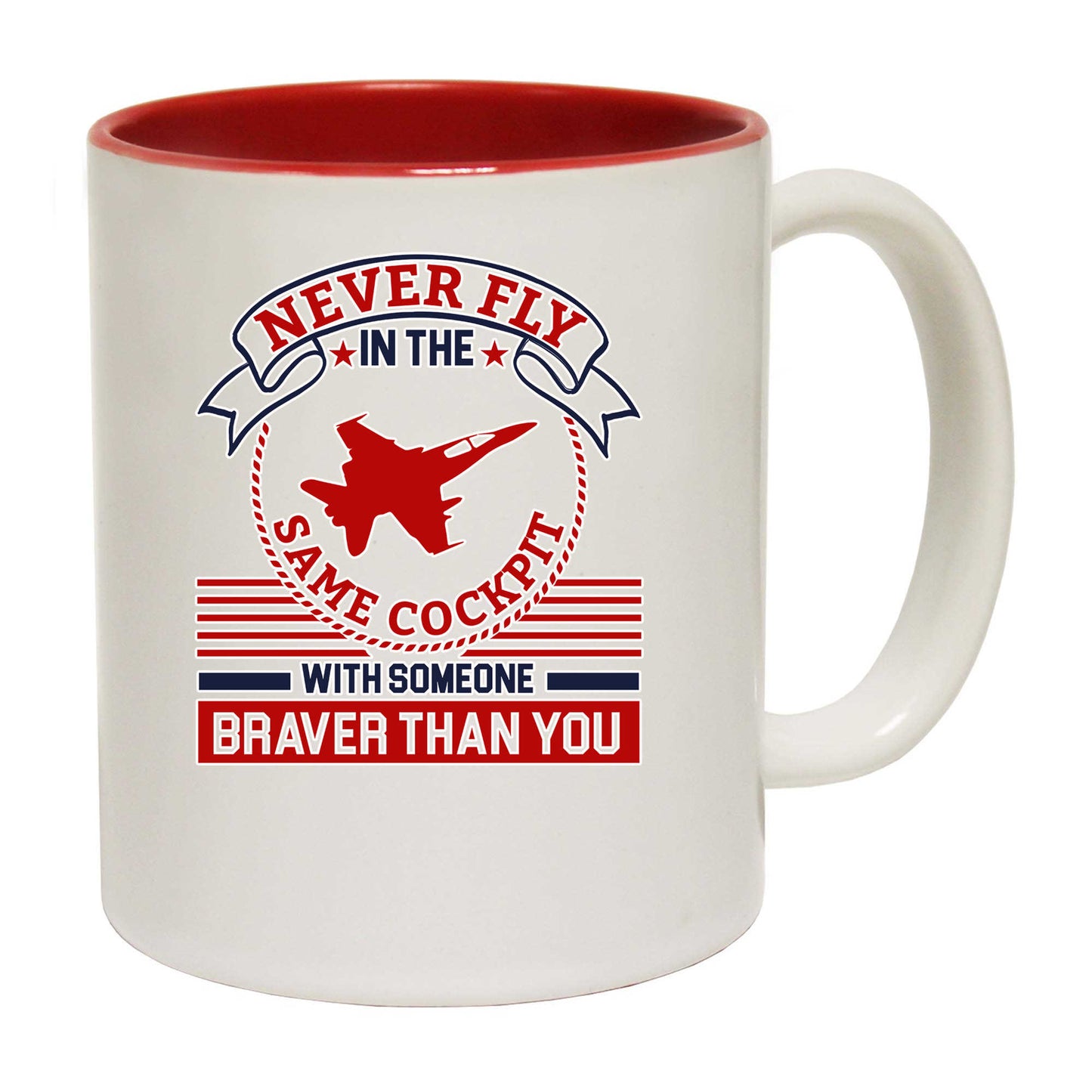 Never Fly In The Same Cockpit Jet Fighter Plane - Funny Coffee Mug