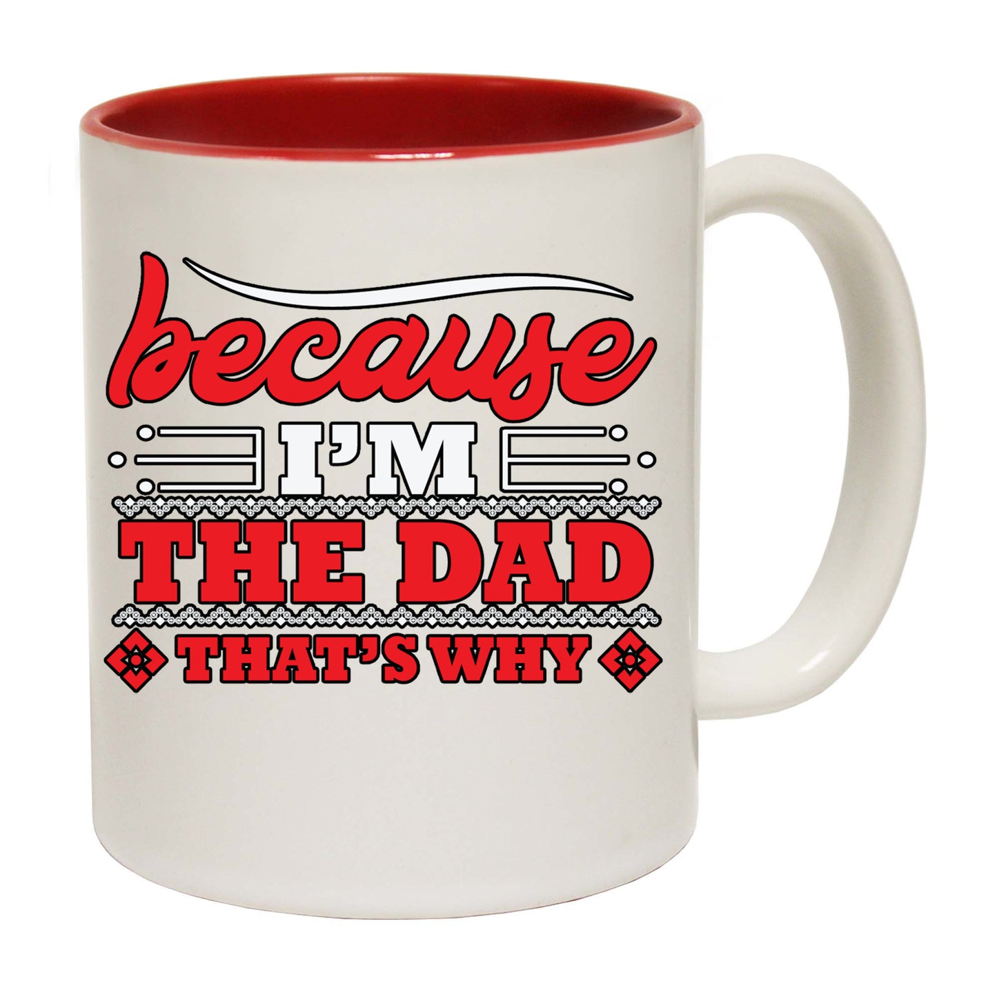 Because Im The Dad Thats Why Father Daddy - Funny Coffee Mug