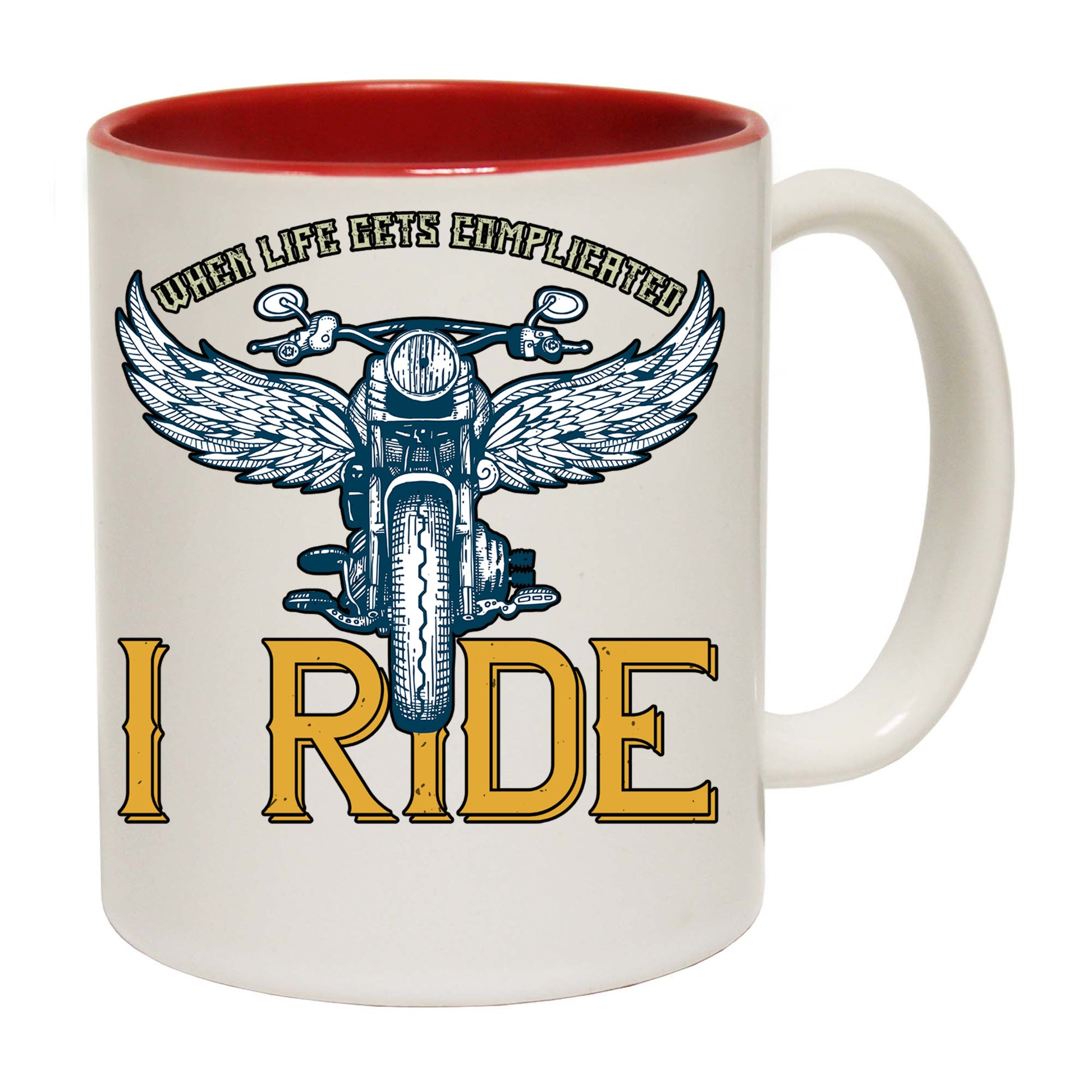 When Life Gets Complicated Motorbikle Motorcycle - Funny Coffee Mug