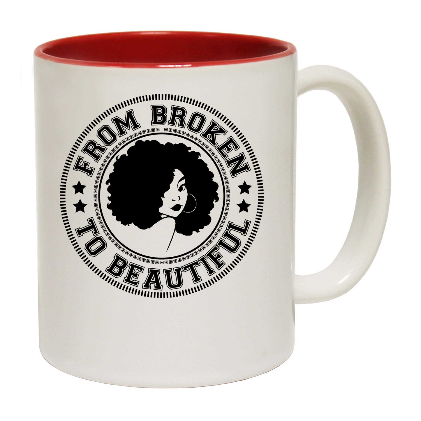 From Broken To Beautiful Afro - Funny Coffee Mug