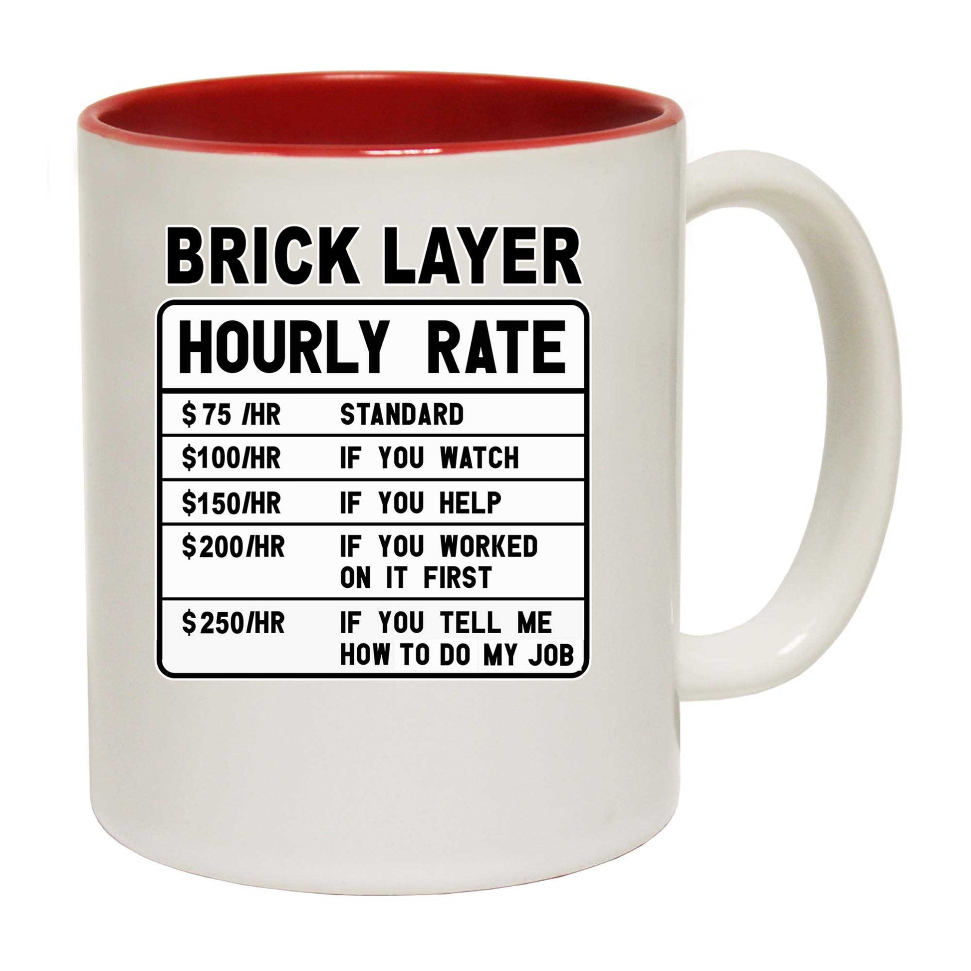 Brick Layer Hourly Rate - Funny Coffee Mug