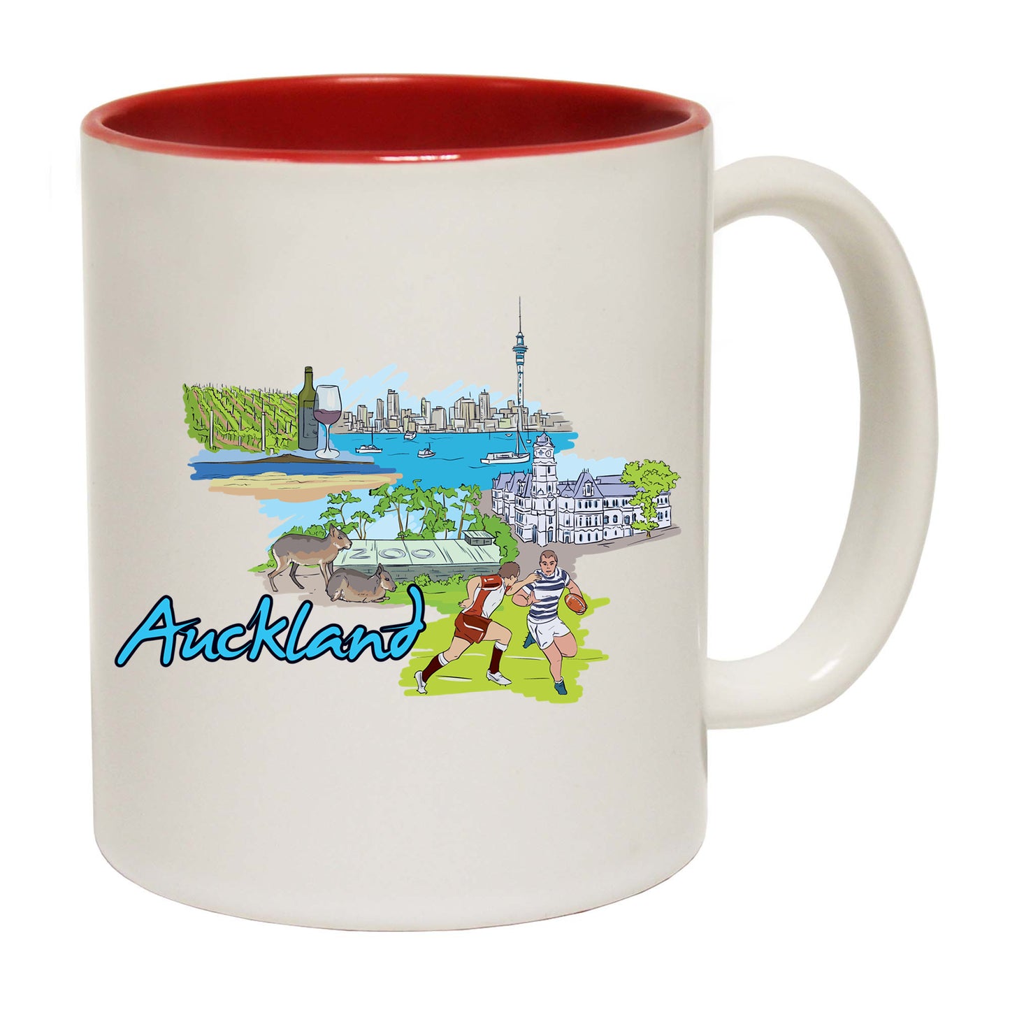 Auckland New Zealand Country Flag Destination - Funny Coffee Mug