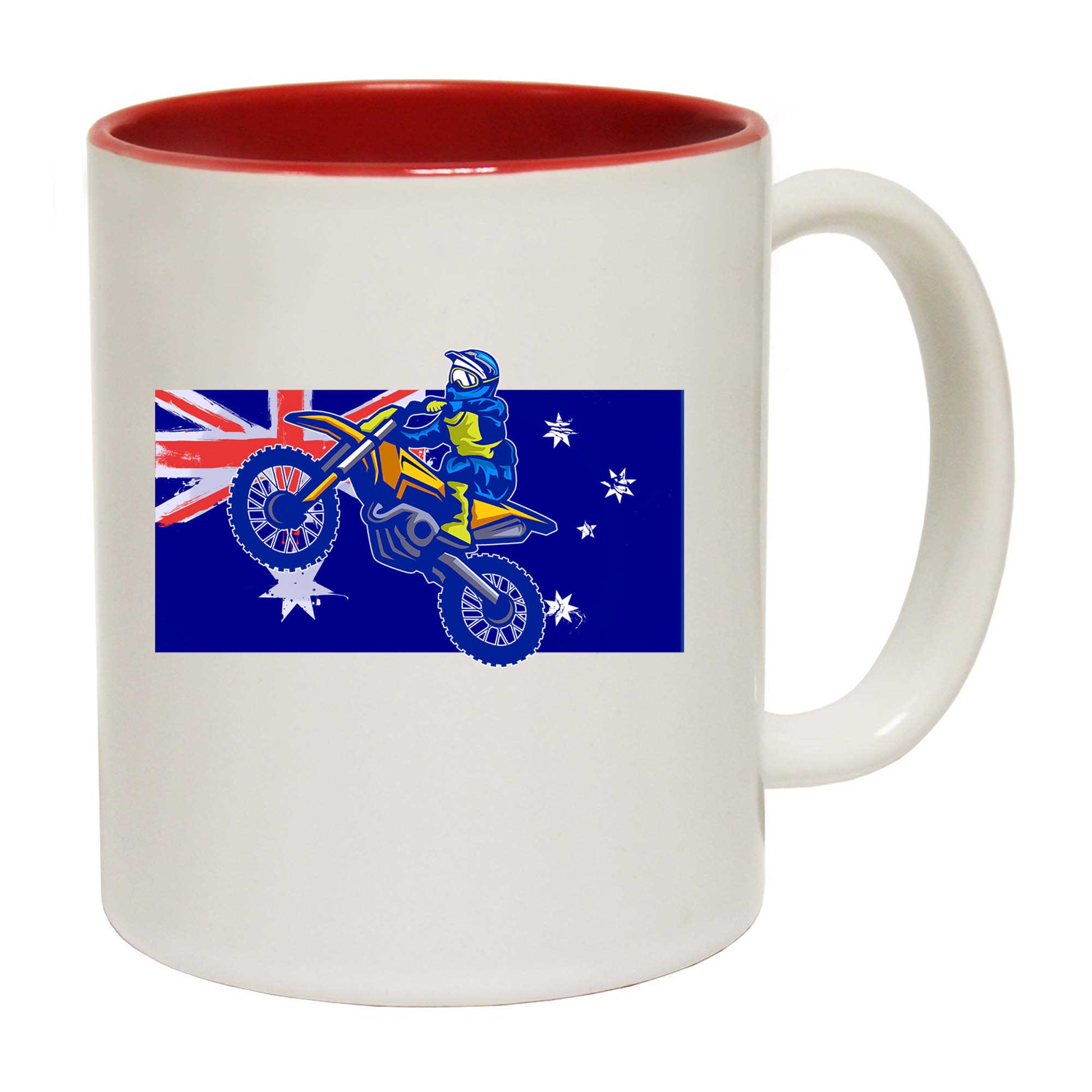 Australia Flag Dirt Bike - Funny Coffee Mug