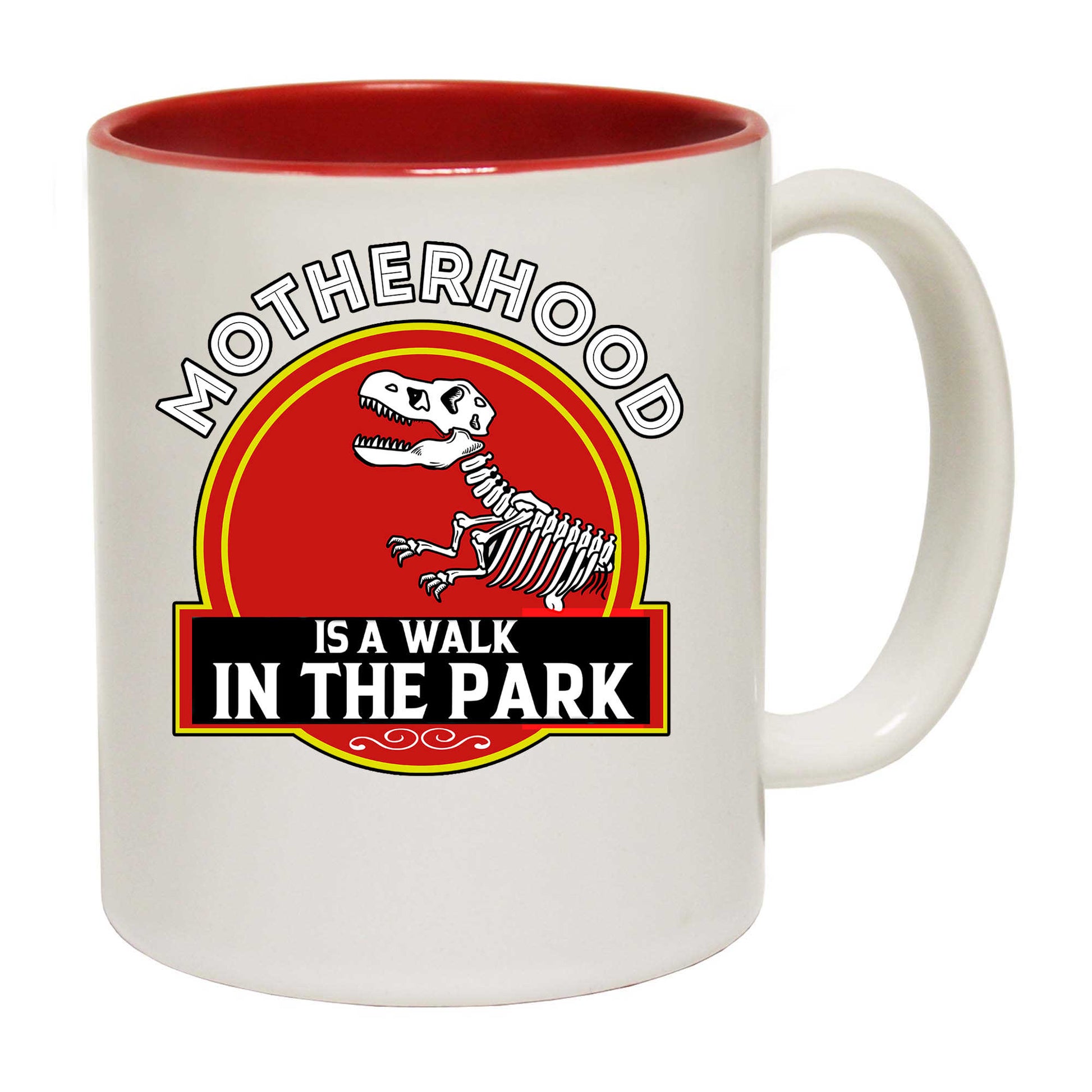 Motherhood Walk In The Park Mum Mothers Day Dinosaur - Funny Coffee Mug