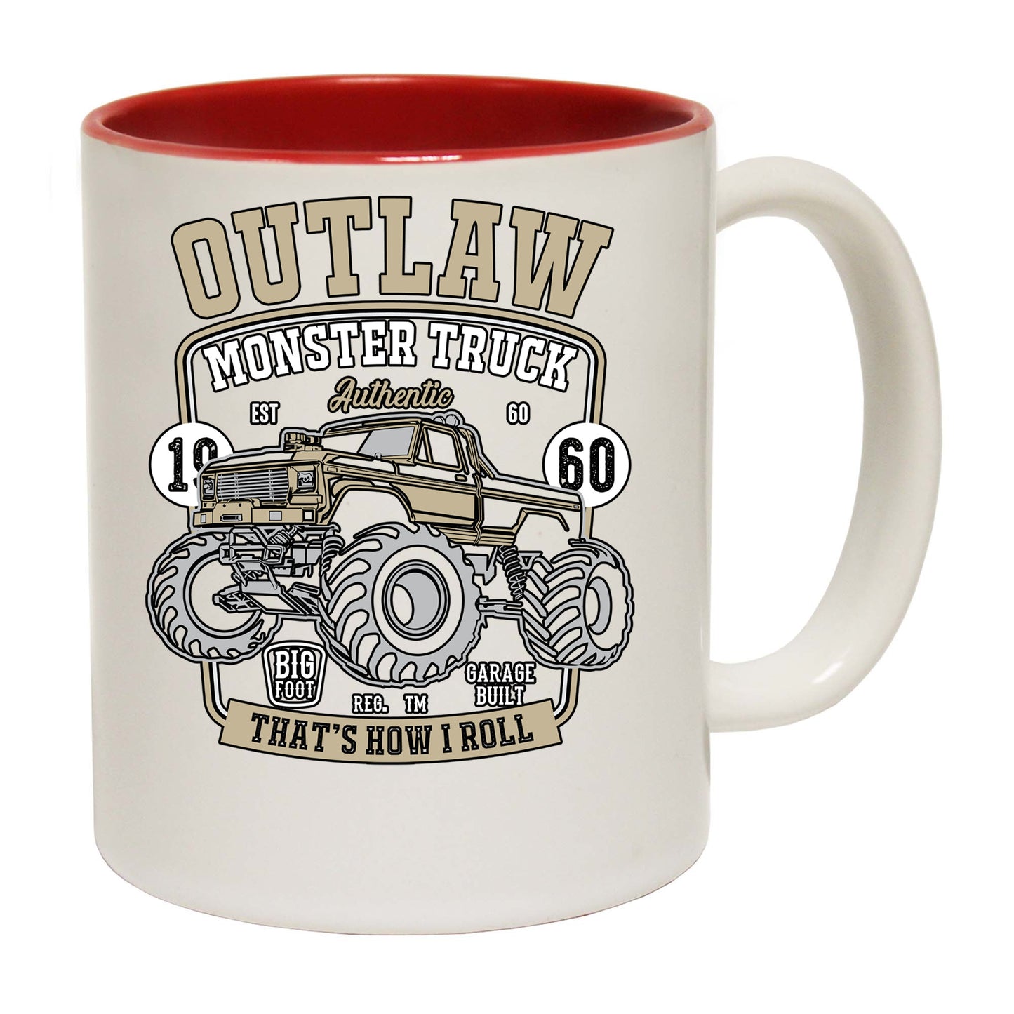 Outlaw Monster Truck Thats How I Roll - Funny Coffee Mug