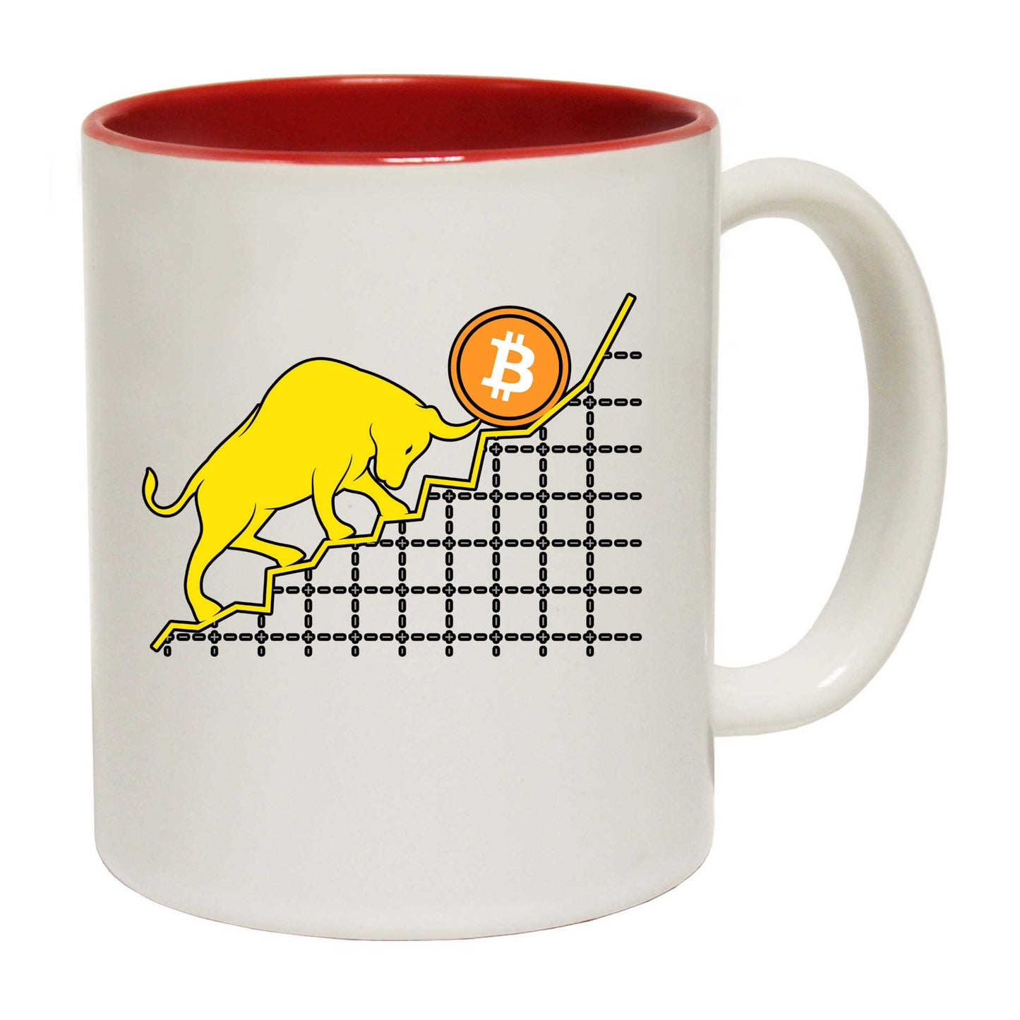 Bitcoin Trader Crypto Asset Trader Bull Trend Art - Funny Coffee Mug