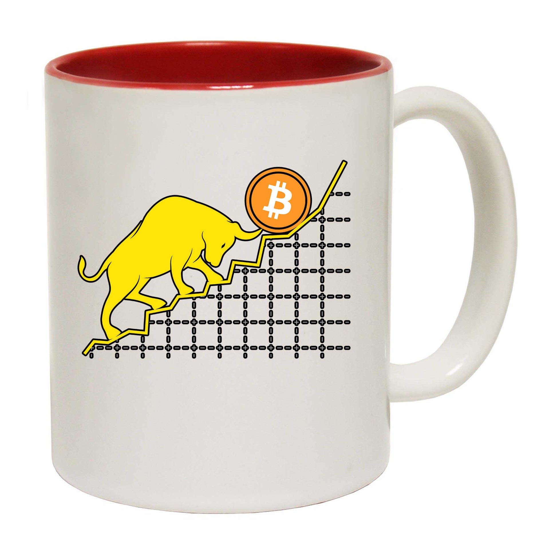 Bitcoin Trader Crypto Asset Trader Bull Trend Art - Funny Coffee Mug