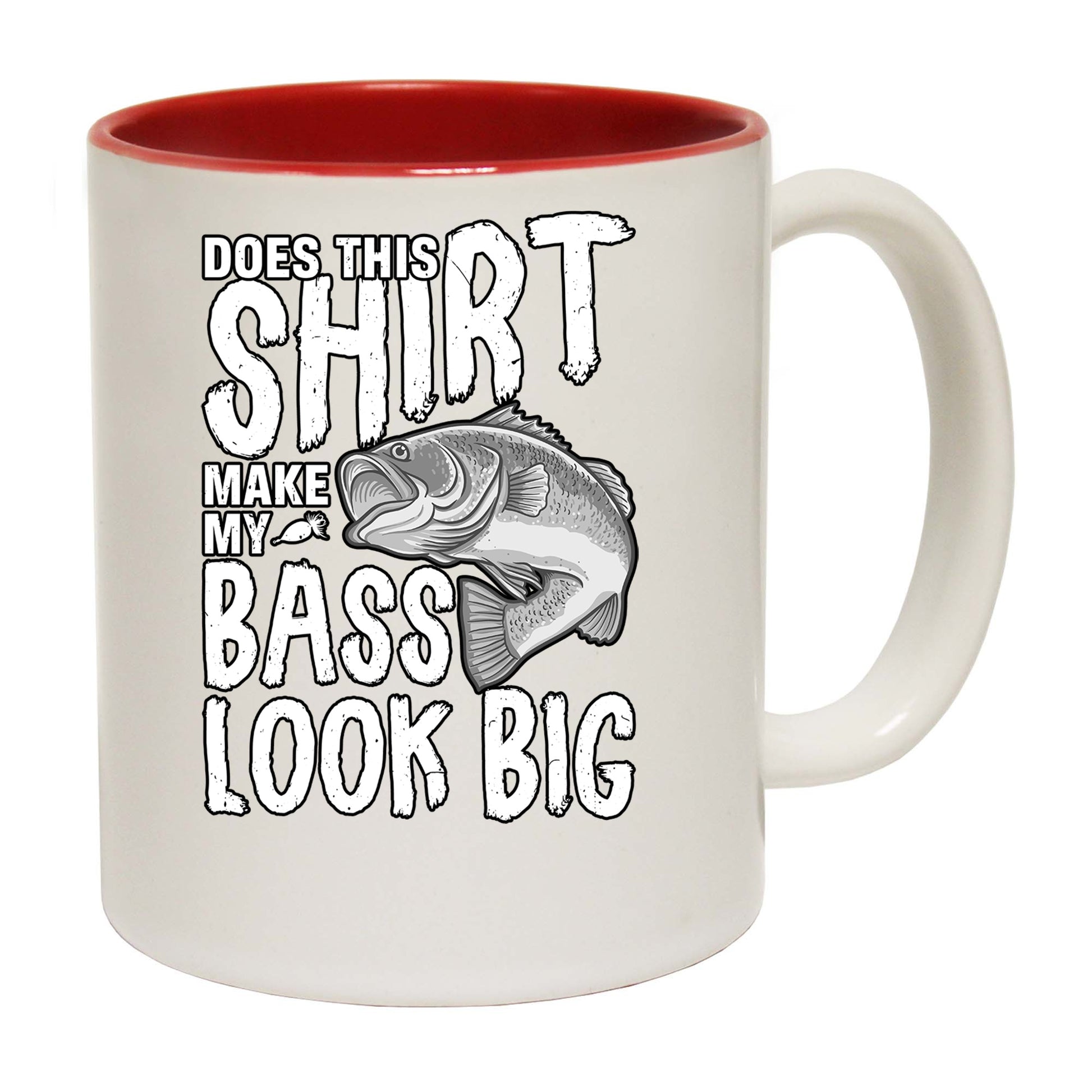 Does This Shirt Make Bass Look Big Fishing Angling Fish - Funny Coffee Mug