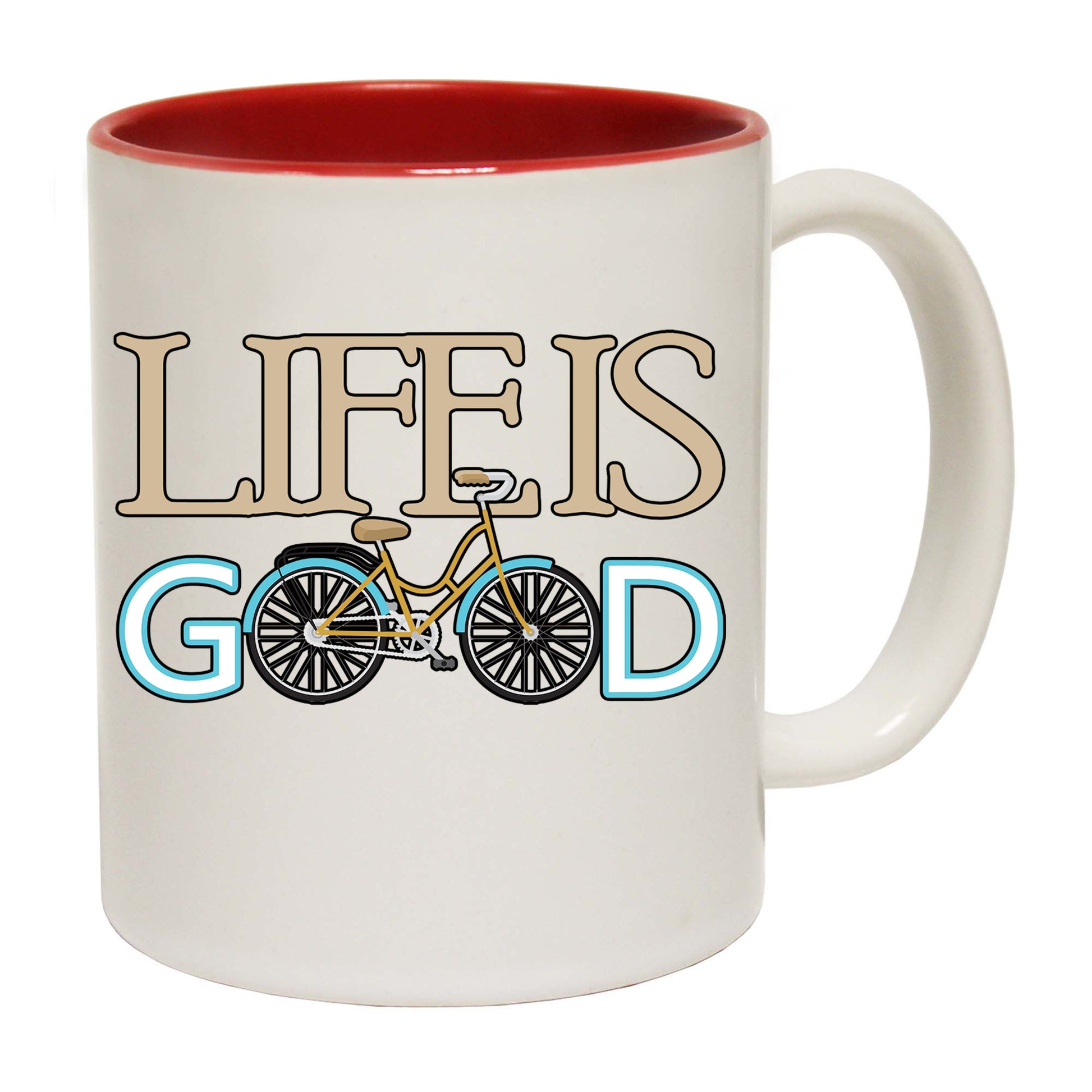 Life Is Good Cycling Bicycle Bike - Funny Coffee Mug