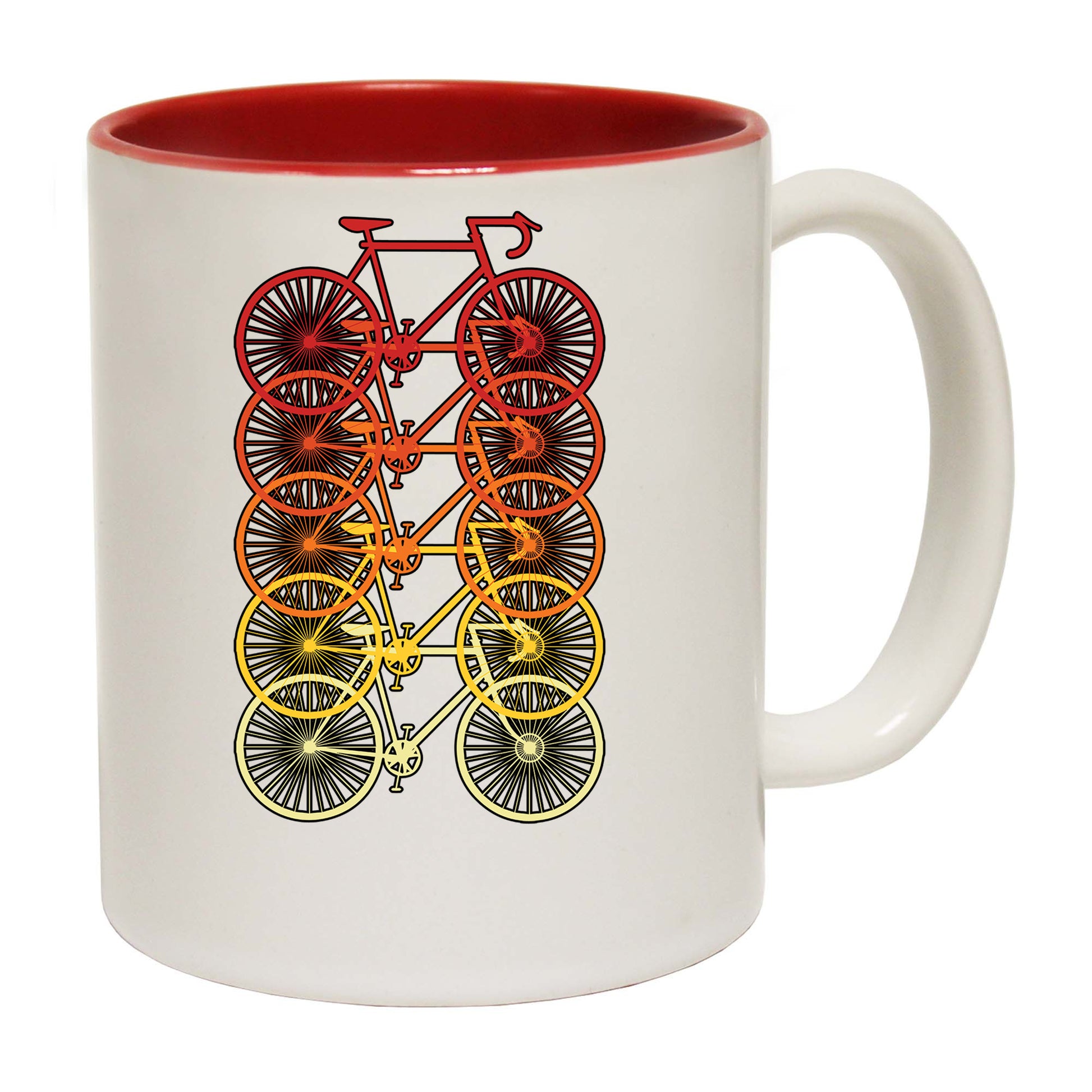 Multicoloured Racer Bikes Cycling Bicycle Bike - Funny Coffee Mug