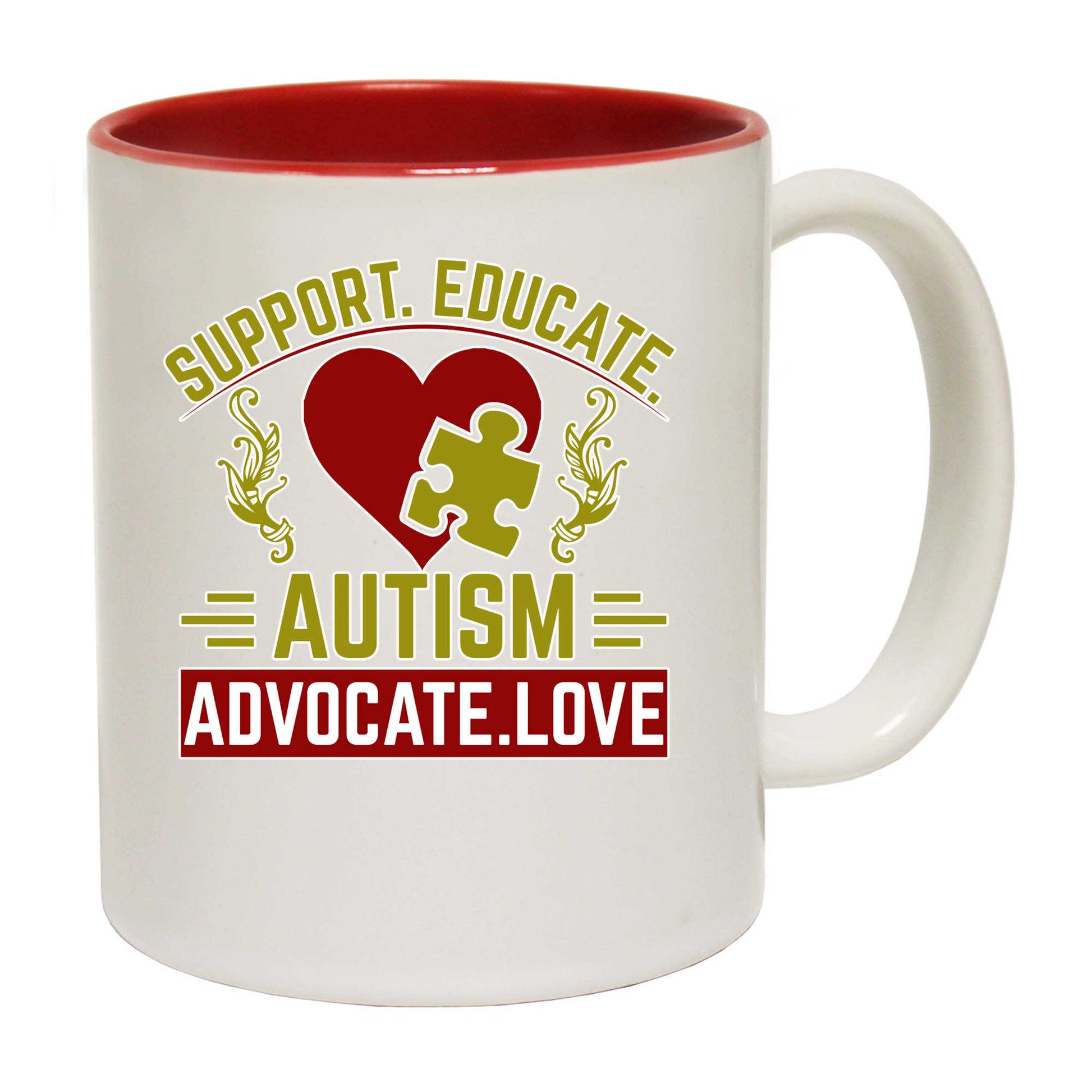 Support Educate Autism Advocate Love - Funny Coffee Mug