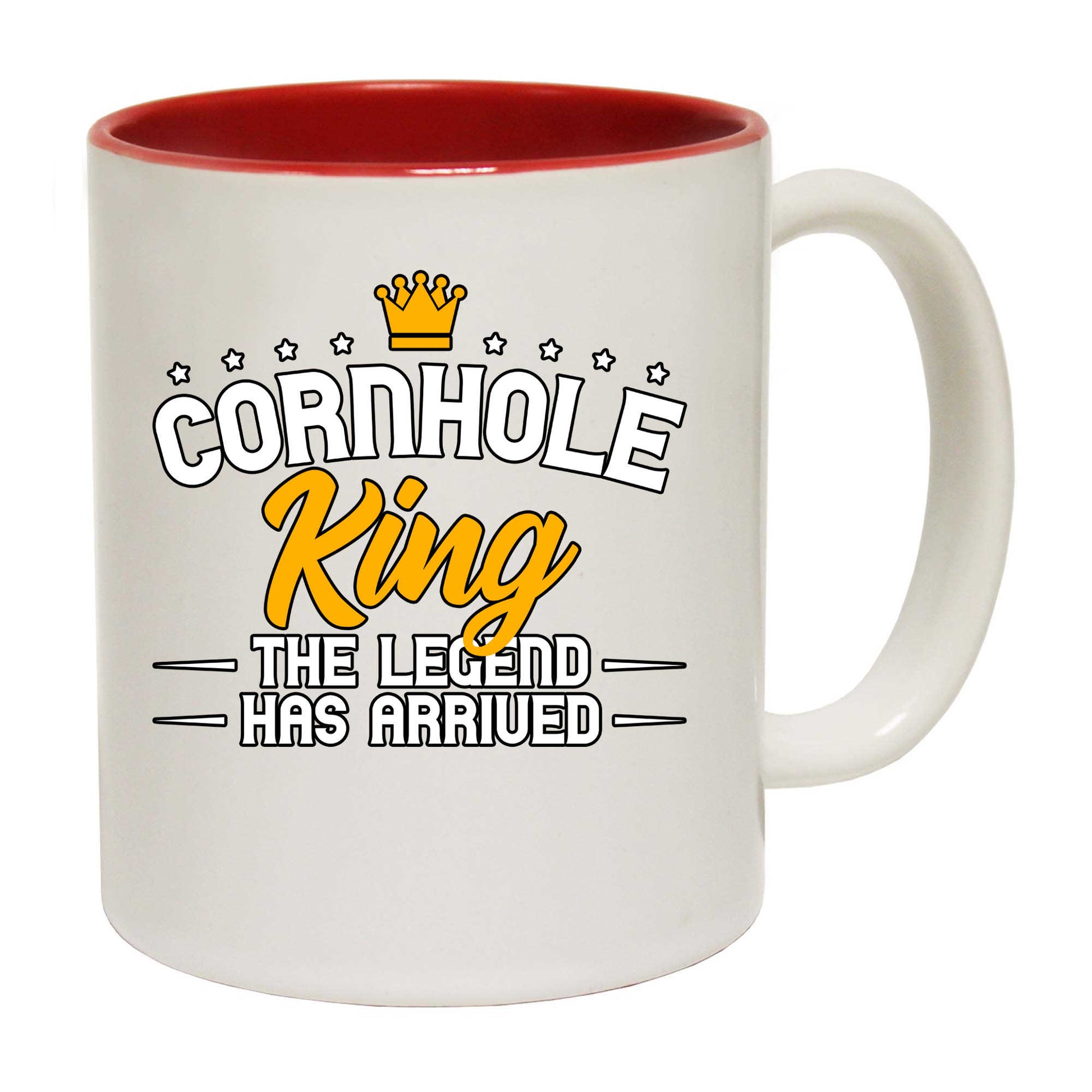 Cornhole King The Legend Has Arrived - Funny Coffee Mug