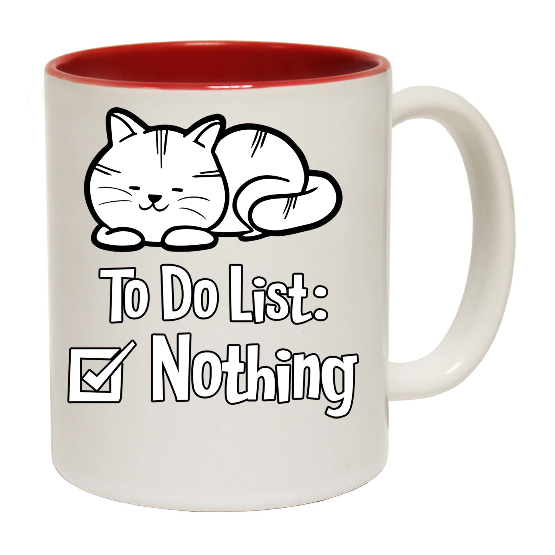 To Do List Nothing Cat Kitten Pussy Cats - Funny Coffee Mug