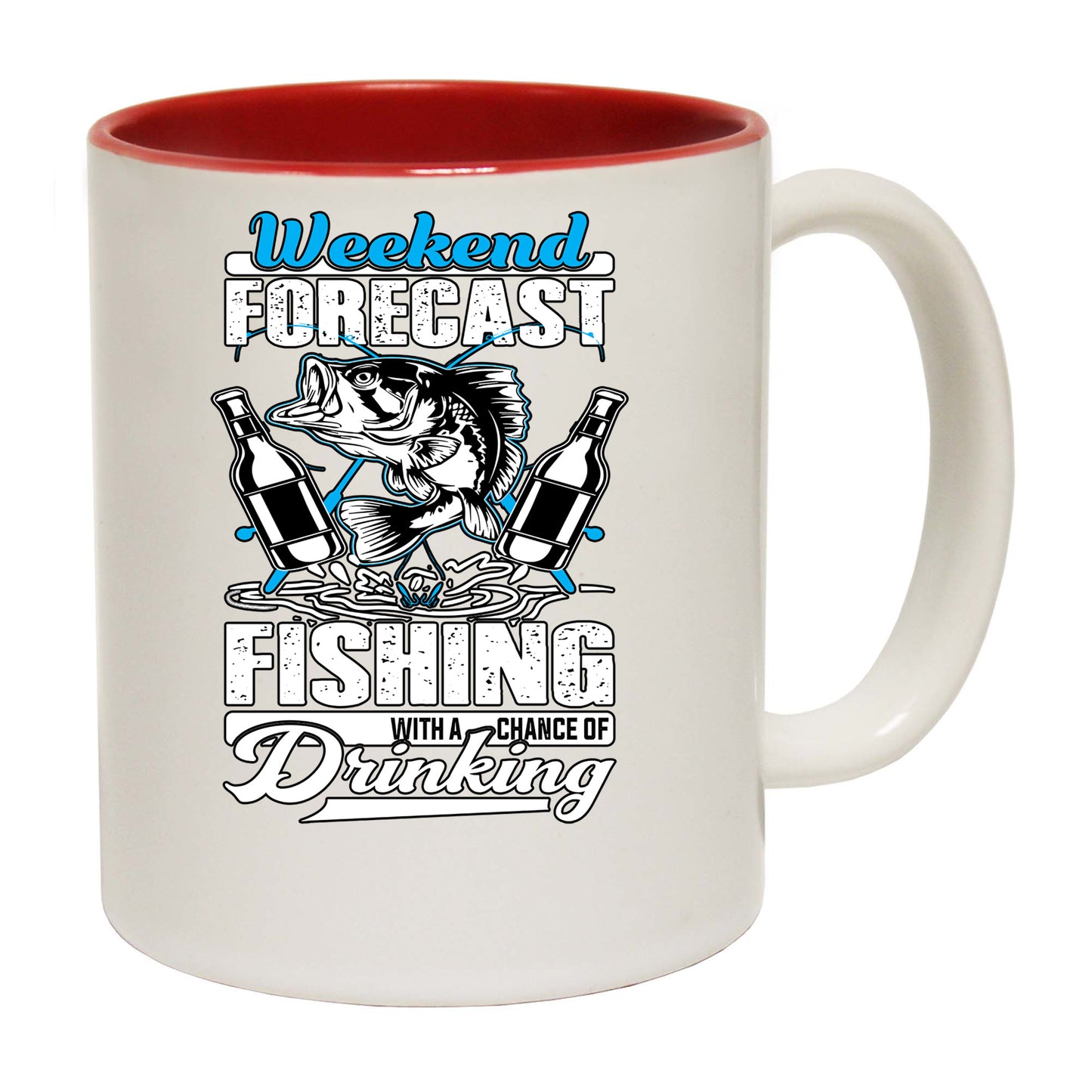 Weekend Forecast Fishing With A Chance Of Drinking Fish - Funny Coffee Mug