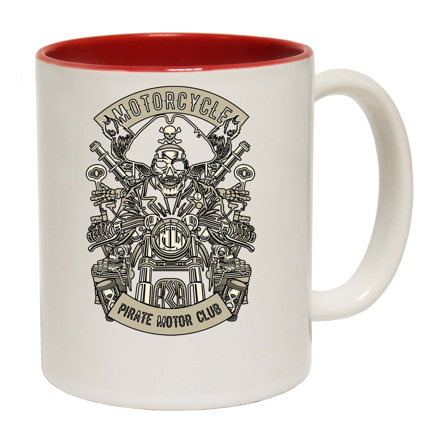 Pirate Motorcycle Club Motorbike - Funny Coffee Mug