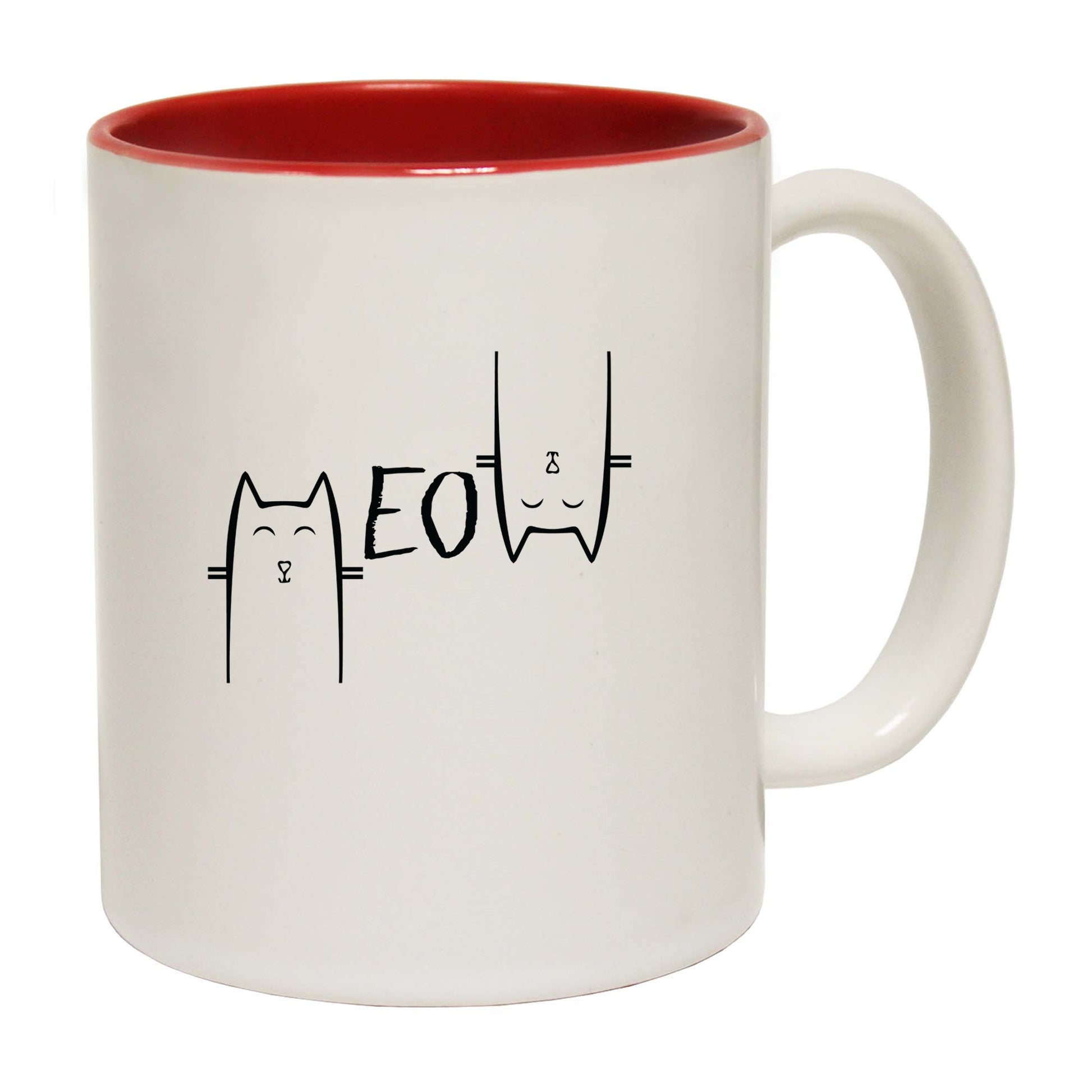 Meow Sketch Cat Kitten Pussy Cats - Funny Coffee Mug