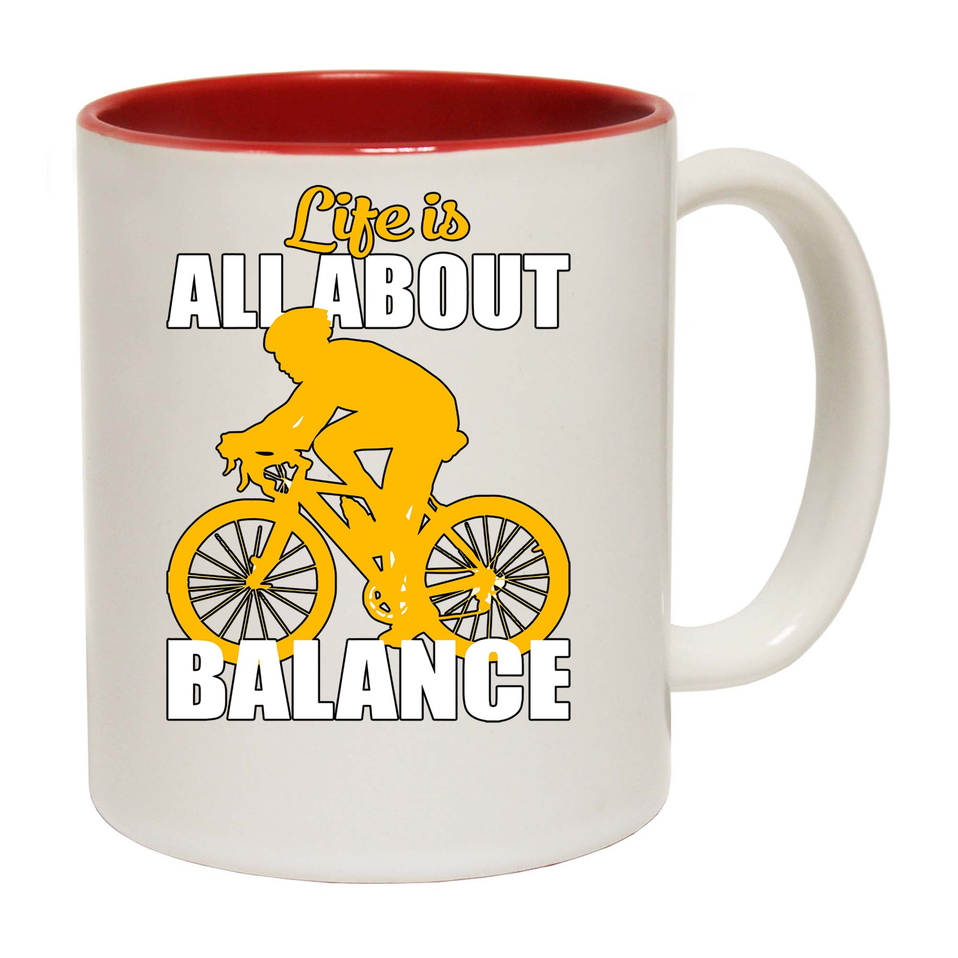 Life Is All About Balance Cycling Bicycle Bike - Funny Coffee Mug