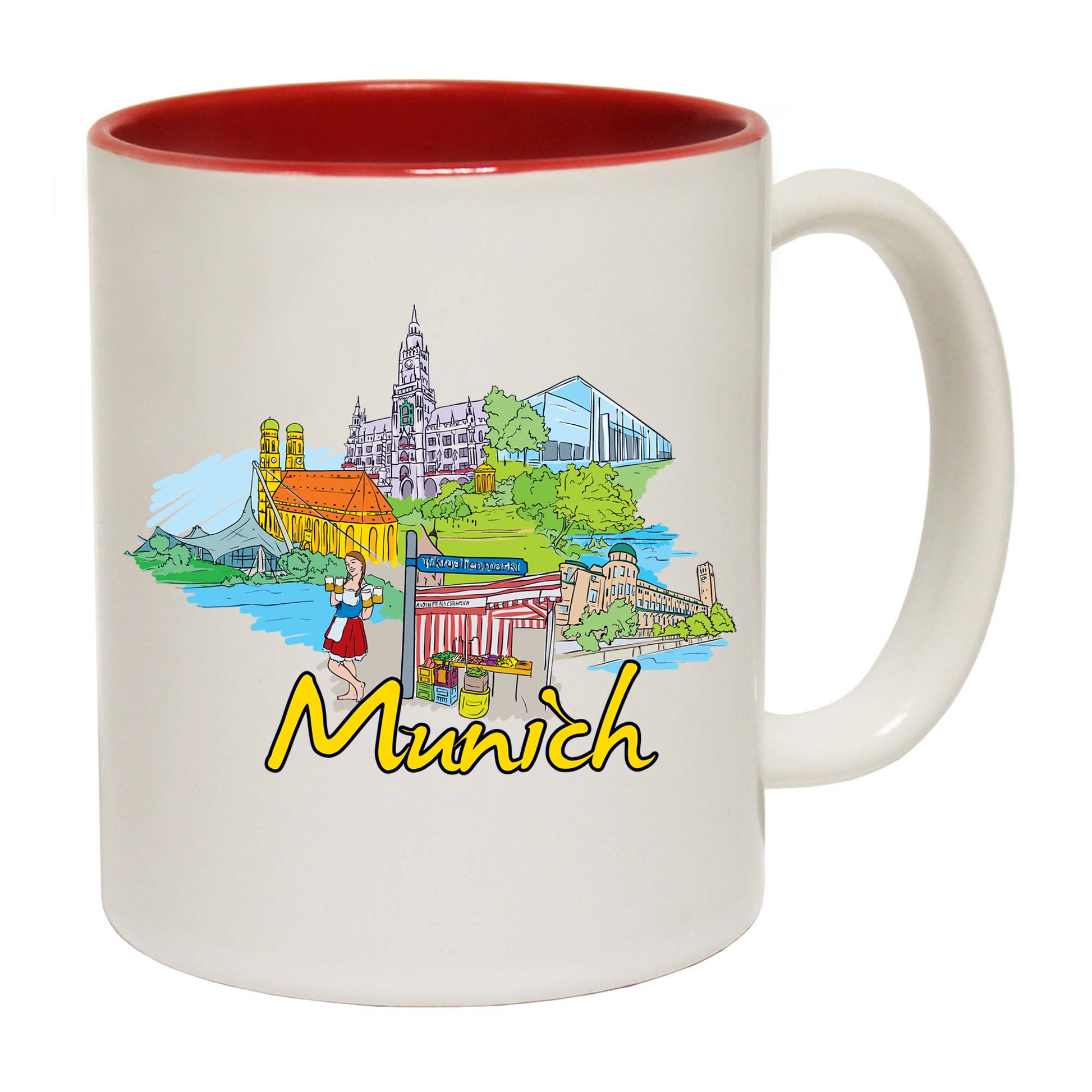 Munich Bavaria Germany Country Flag Destination - Funny Coffee Mug