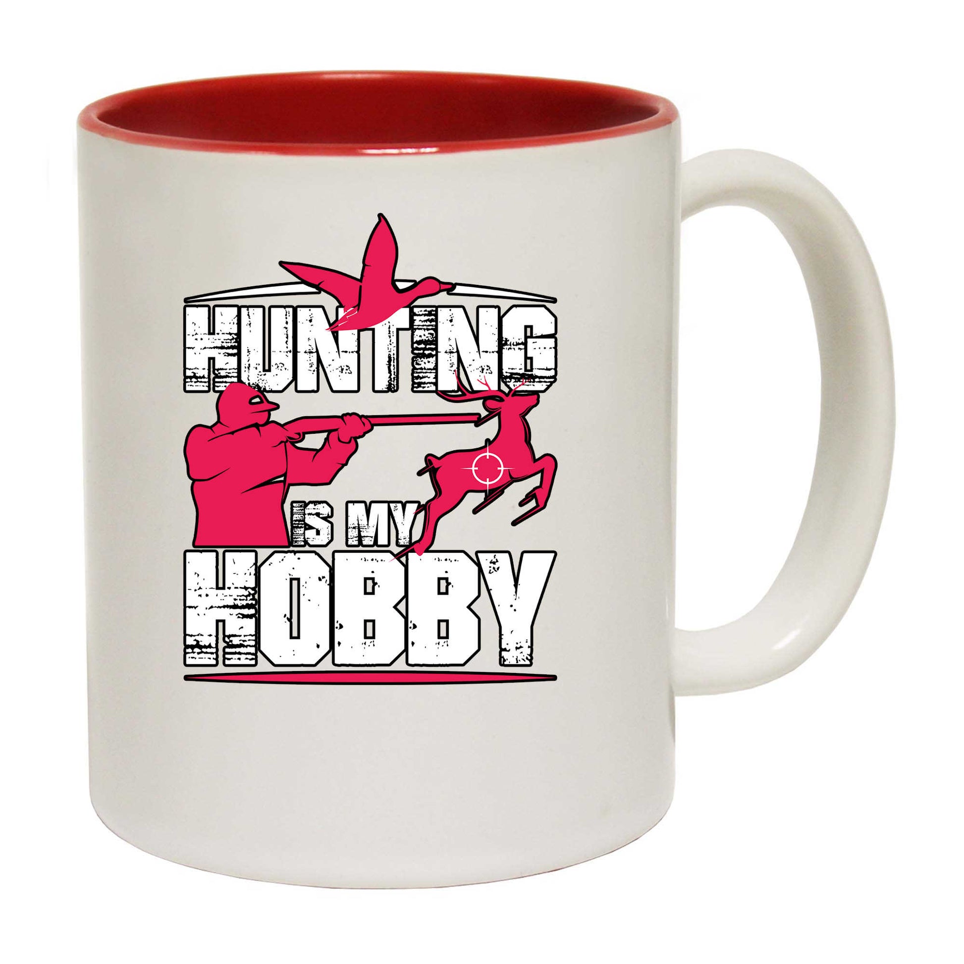 Hunting Is My Hobby Deer Duck - Funny Coffee Mug