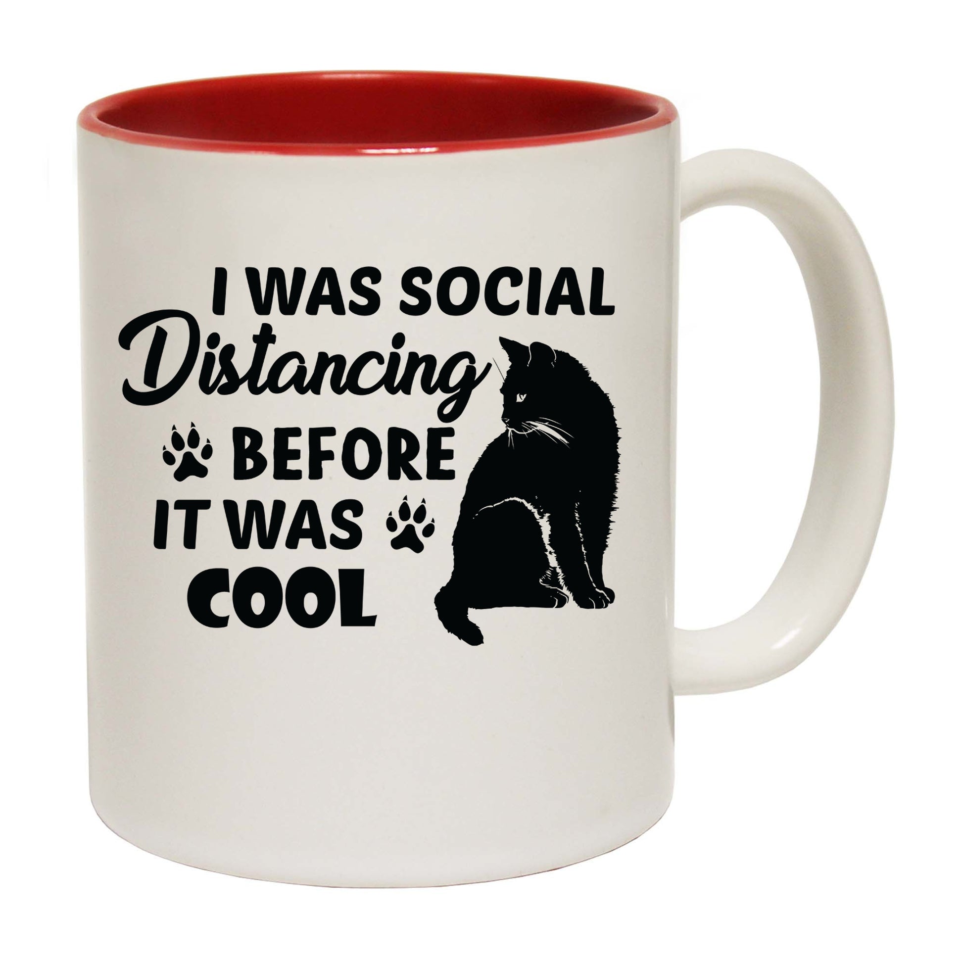 I Was Social Distancing Before It Was Cool Cat Kitten Pussy Cats - Funny Coffee Mug